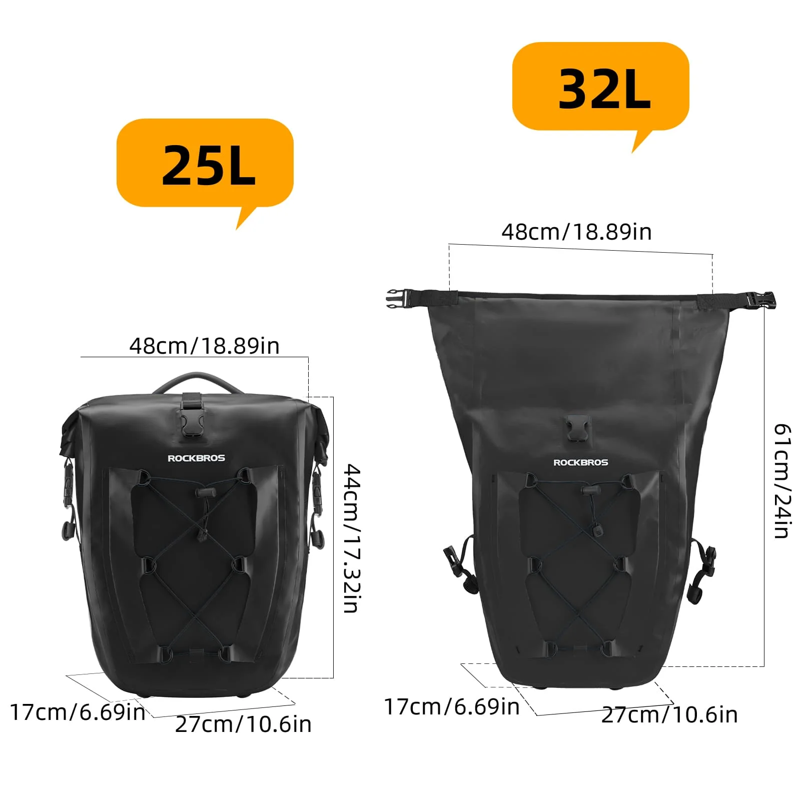 100% Wodoodporna Torba Bagażowa Pojemność 25L-32L z Systemem Roll-top-AS-002-2 - Image 13