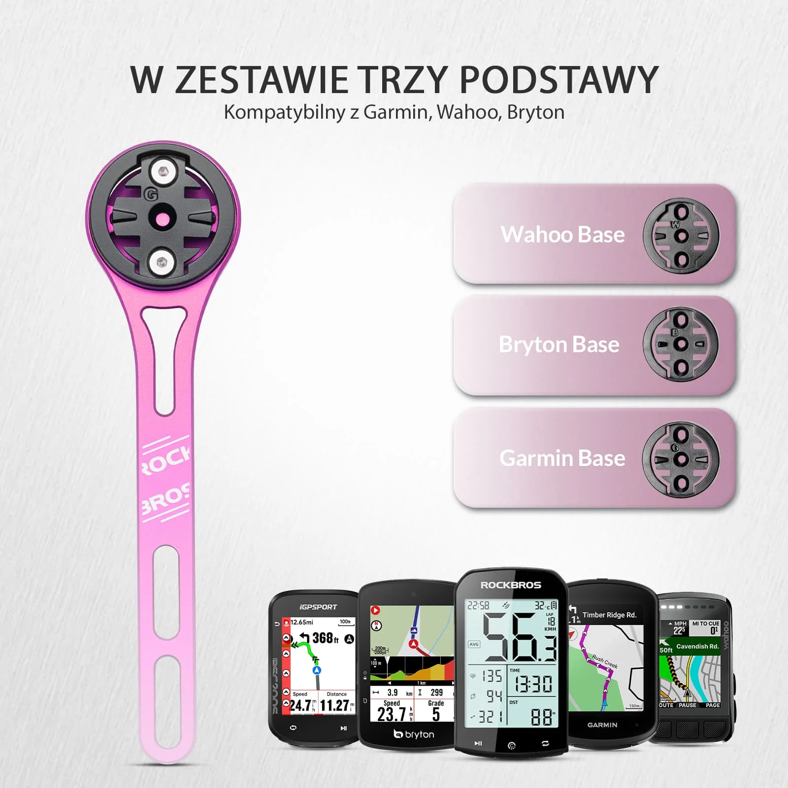 Aero Uchwyt na Licznik Rowerowy Wyposażony w Garmin/Bryton/Wahoo-FK-307 - Image 5