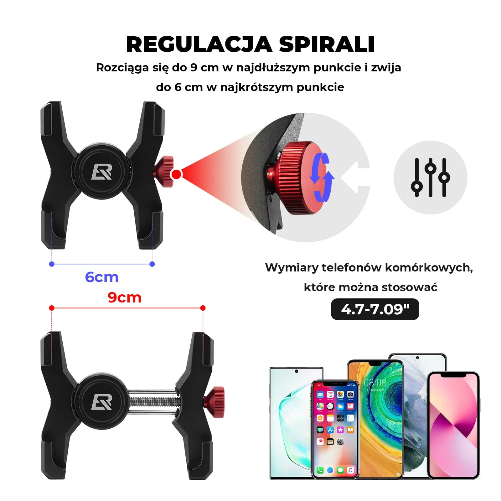 Aluminiowy Uchwyt Na Telefon z Różnymi Sposobami Mocowania - Image 3