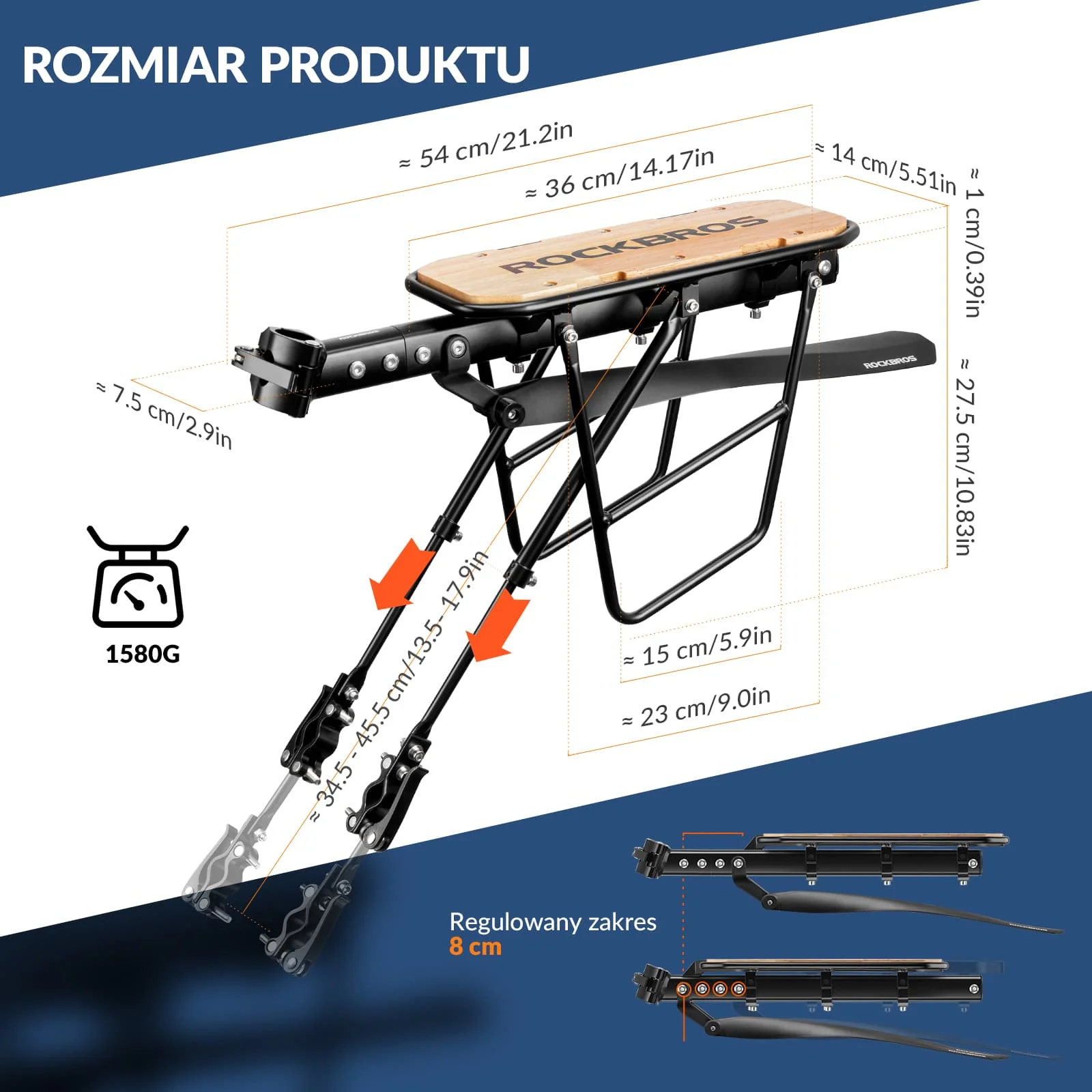 Bagażnik Rowerowy Wykonany Z Regulowane Szybkozamykacz Z Błotnikiem-RBHJ-1 - Image 12