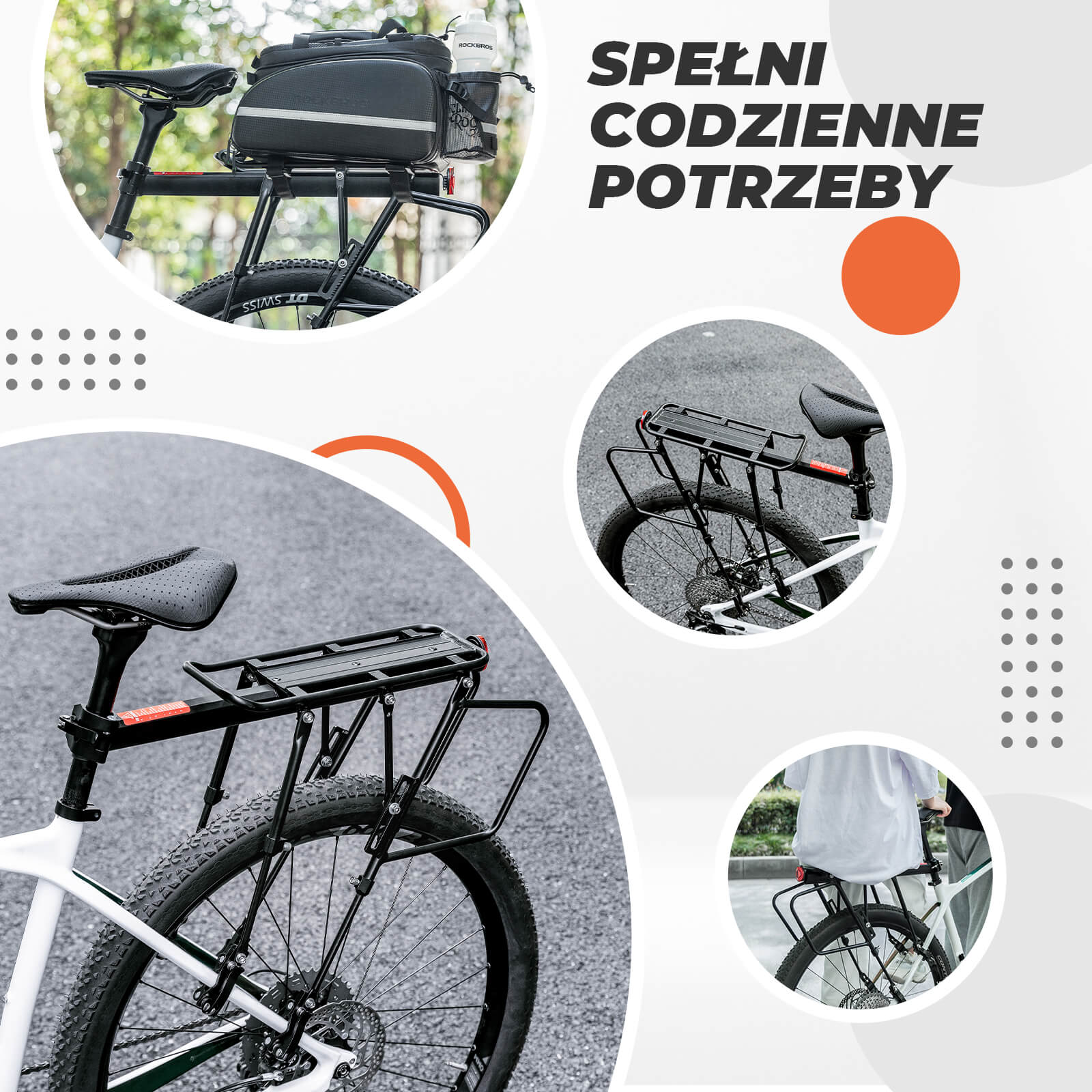 Bagażnik Rowerowy ze Stopu Aluminium Regulowany na Tylny Wspornik Siodła - CT-601-12B - Image 7