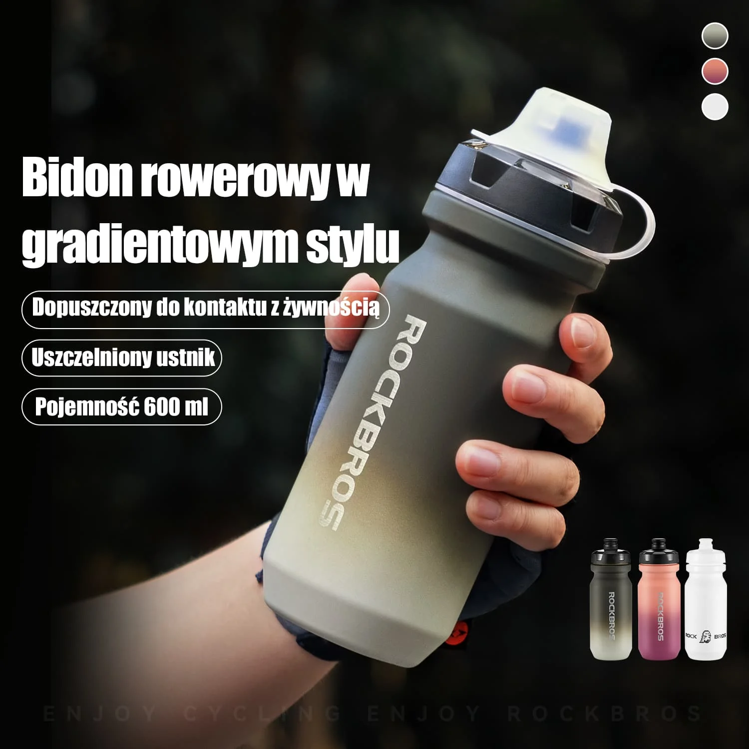 Bidony rowerowa z otwieraną pokrywką 600/750 ml - Image 10