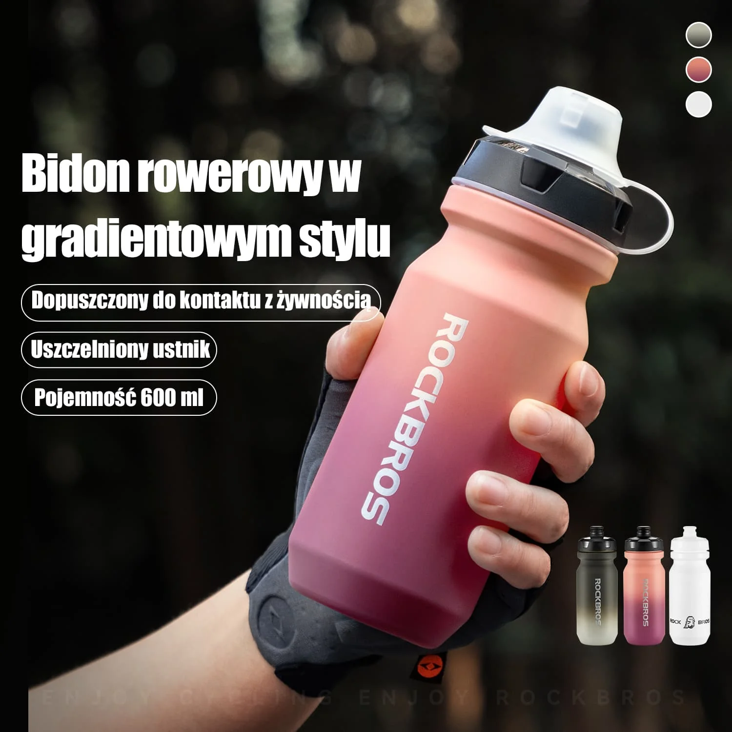 Bidony rowerowa z otwieraną pokrywką 600/750 ml - Image 16