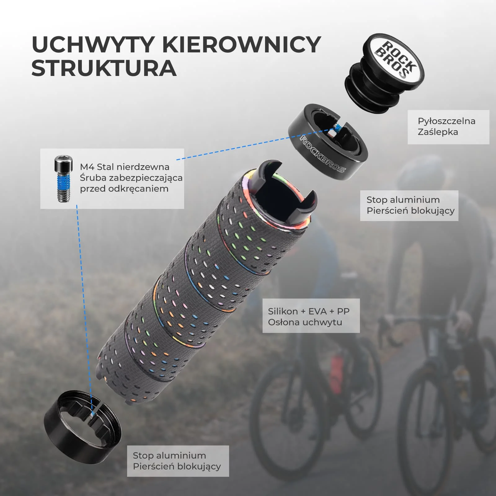 Chwyty Rowerowe 22,2 mm z Podwójną Blokadą-GR0112 - Image 9