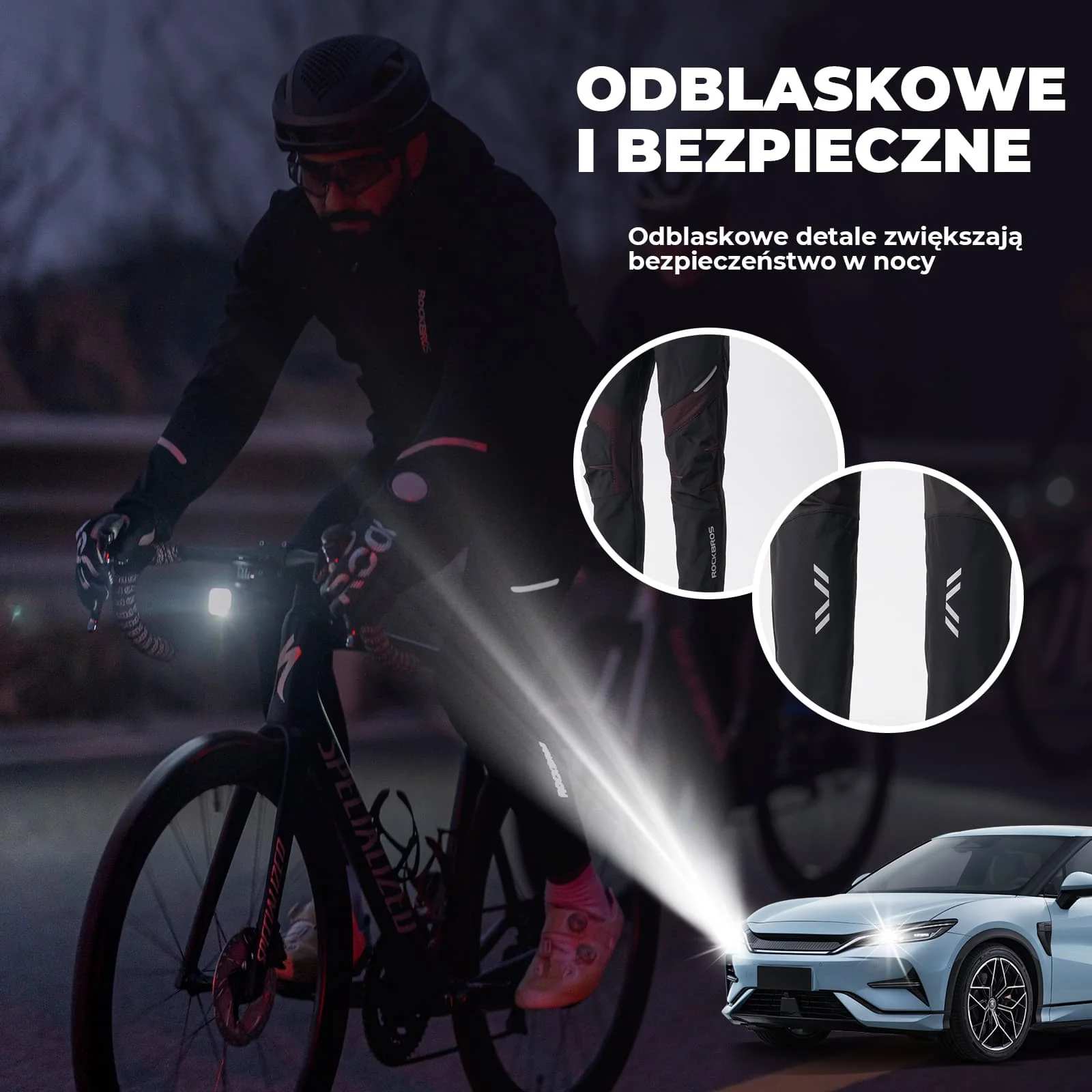 Spodnie Rowerowe Zimowe Męskie Wiatroszczelny i Wodoodporny-YPK007-1 - Image 10