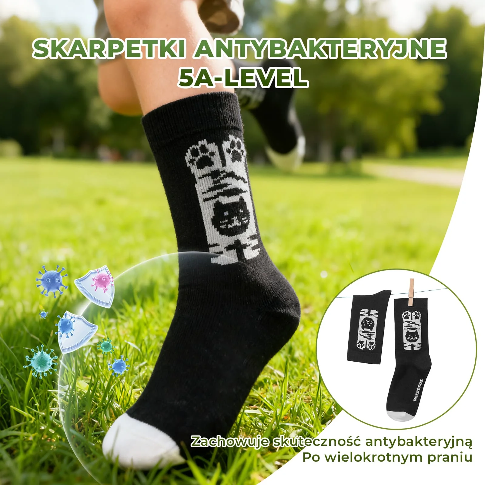 Dziecięce Sportowe Skarpetki Oddychające, Kompresyjne i Amortyzujące - Image 11