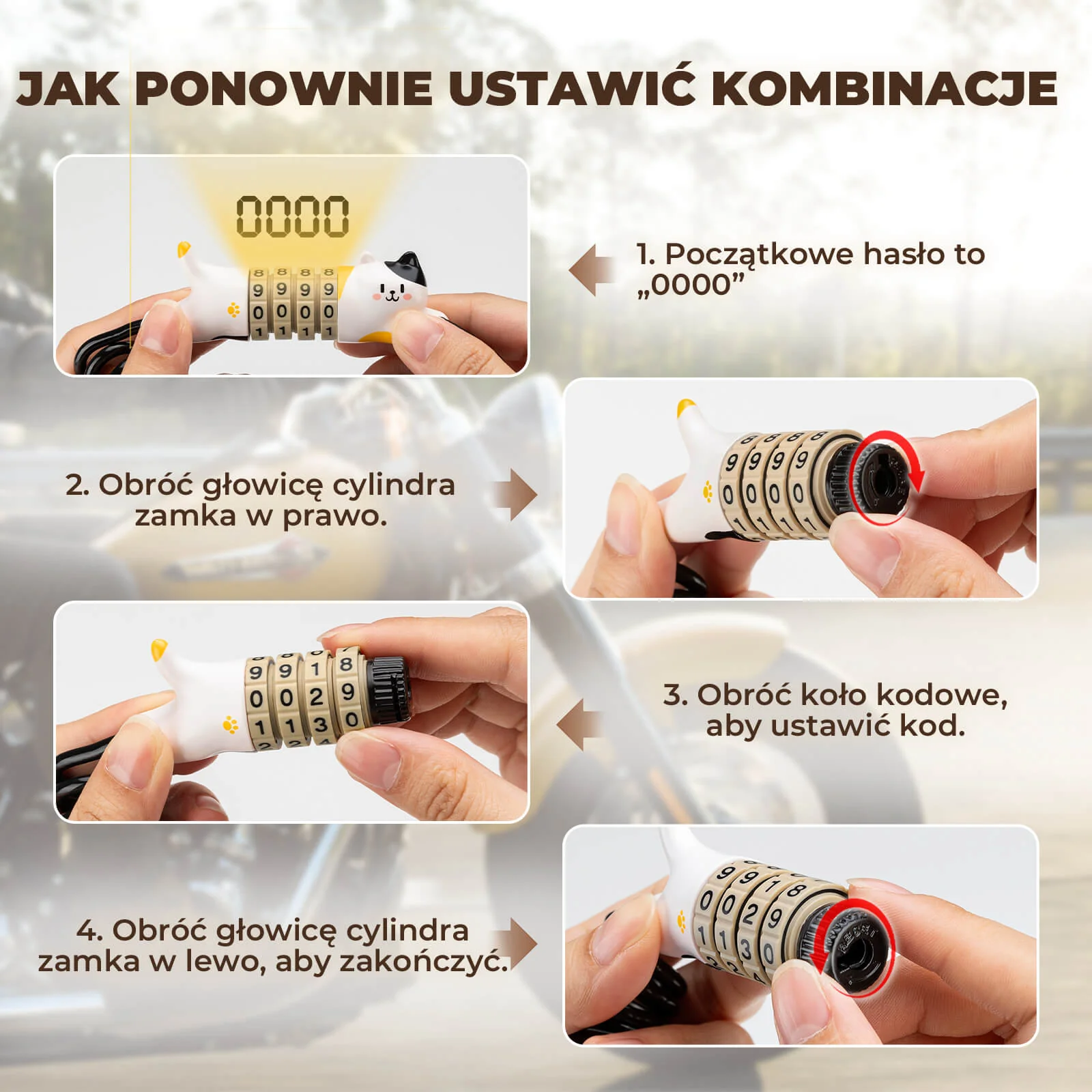 Zapięcia Szyfrowy do Kasku w Kształcie Kota dla Dzieci -LKXM241 - Image 12