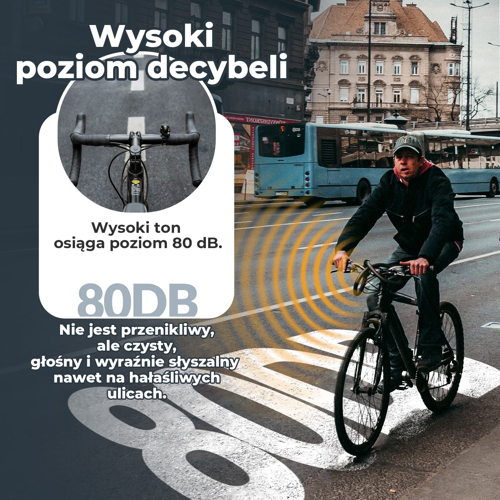 Dzwonek Rowerowy 80 dB Aluminiowy, Wodoodporny i Łatwy w Montażu-2025-1A - Image 24