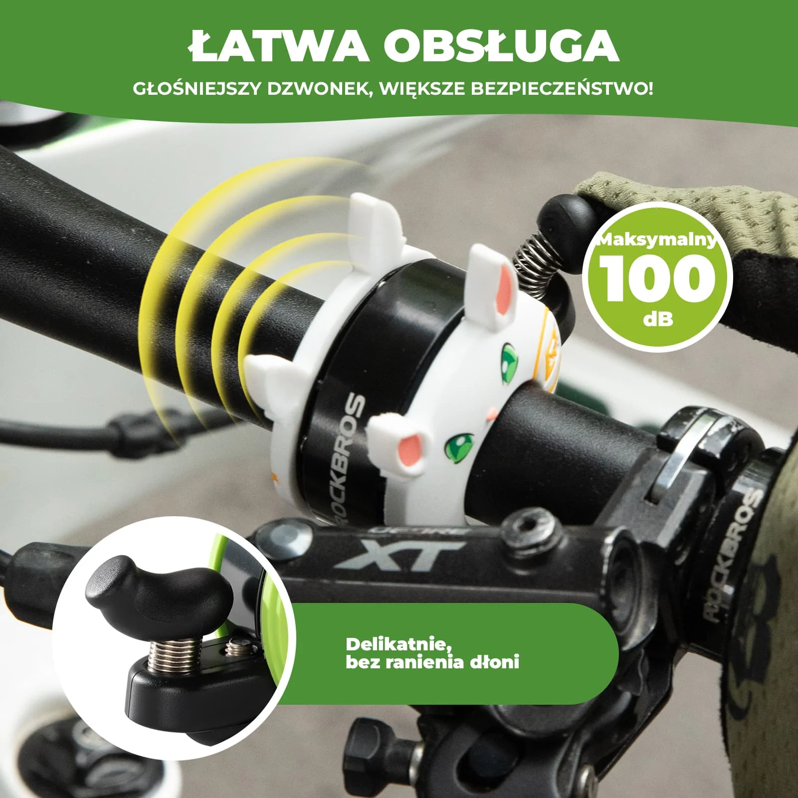 Dzwonek Rowerowy dla Dzieci Na Kierownice 22,2–25,4 mm do 100 dB-LD-K1 - Image 2