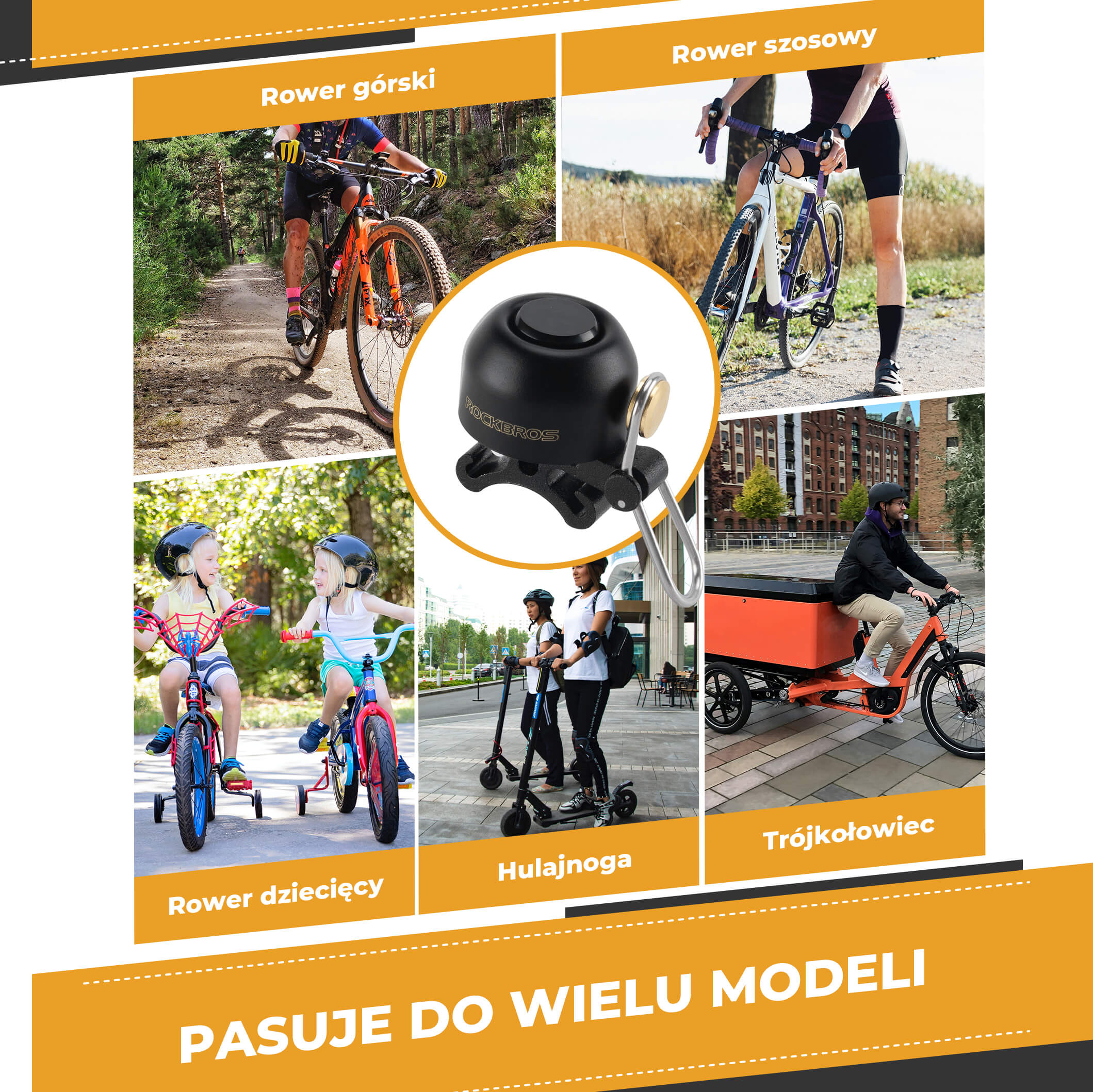 Dzwonki Rowerowy Pasujący do Kierownic 22-34 mm -2024-1A - Image 3