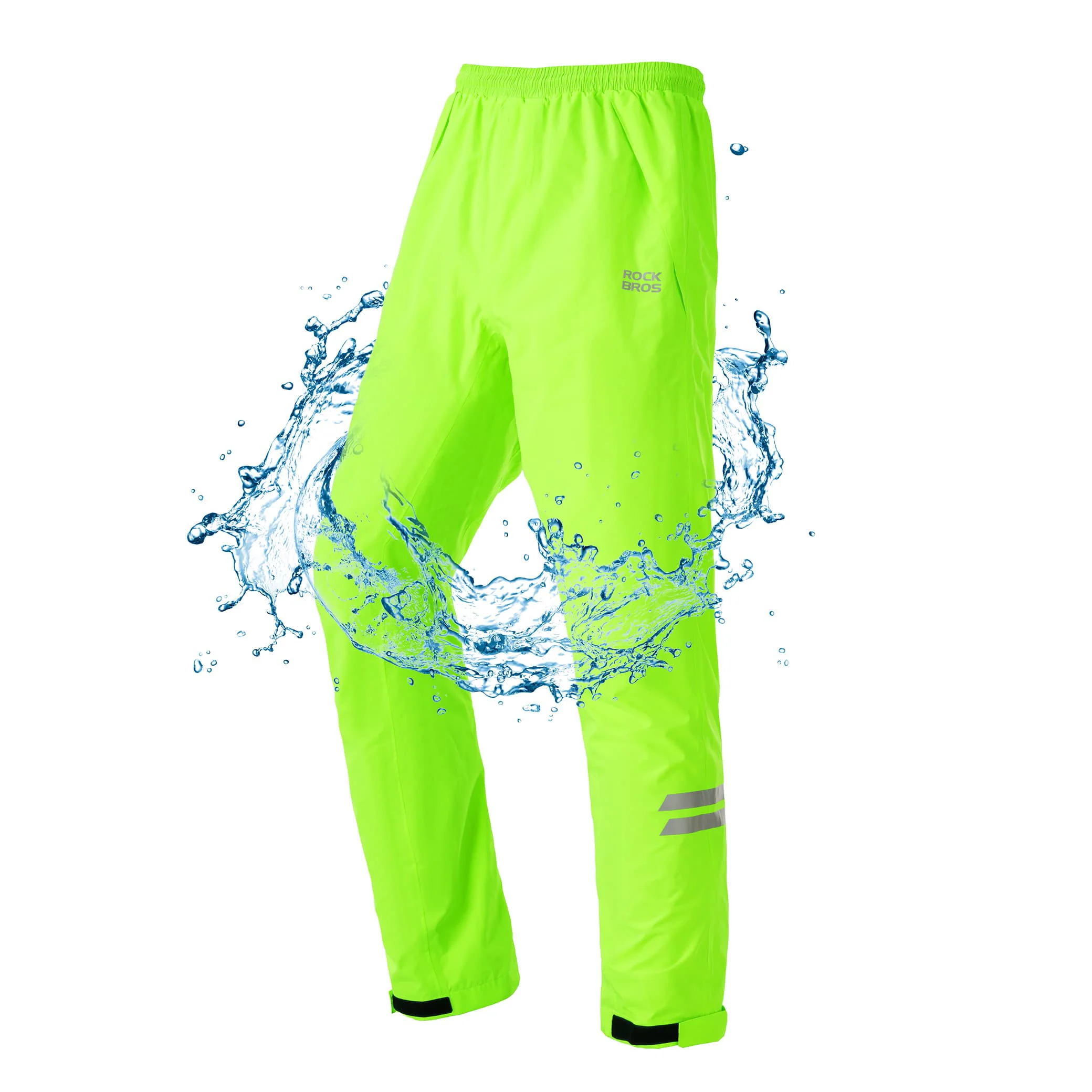 Fluorescencyjne Zielone Wodoodporne Spodnie-YPK052