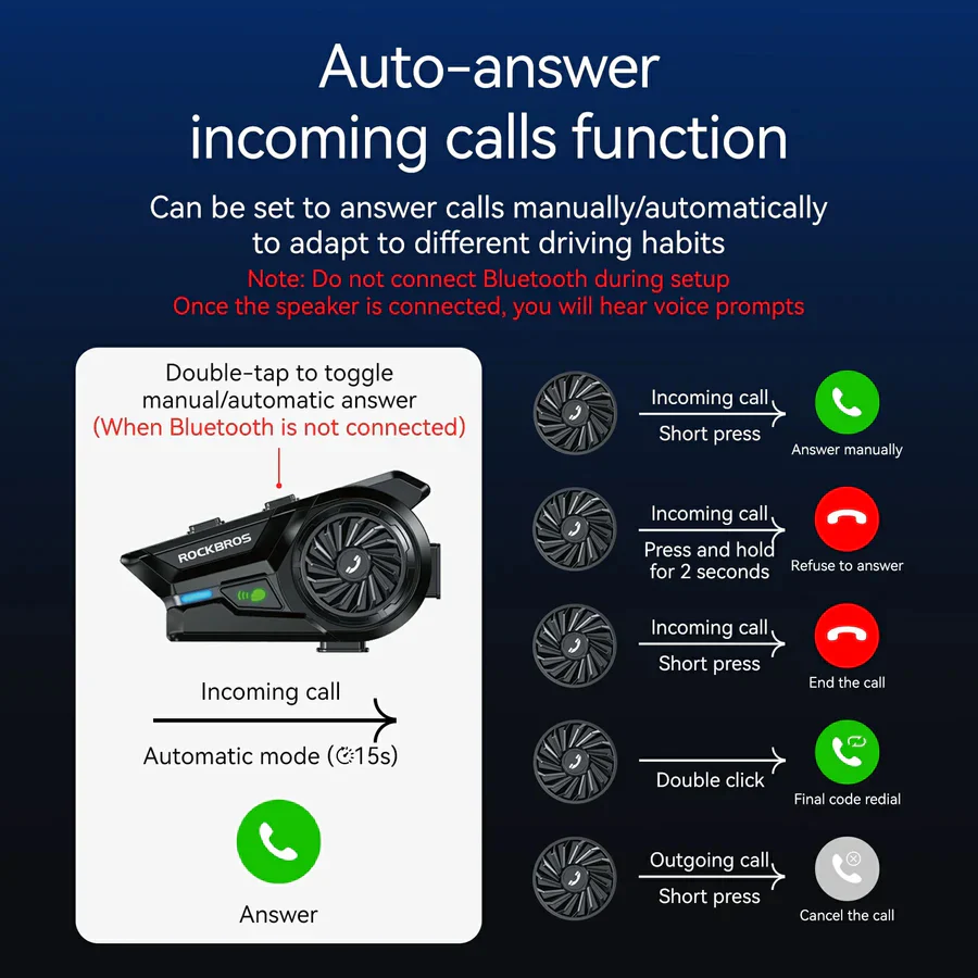 Interkom Motocyklowy R1 Bluetooth 6.0–R1 - Image 3