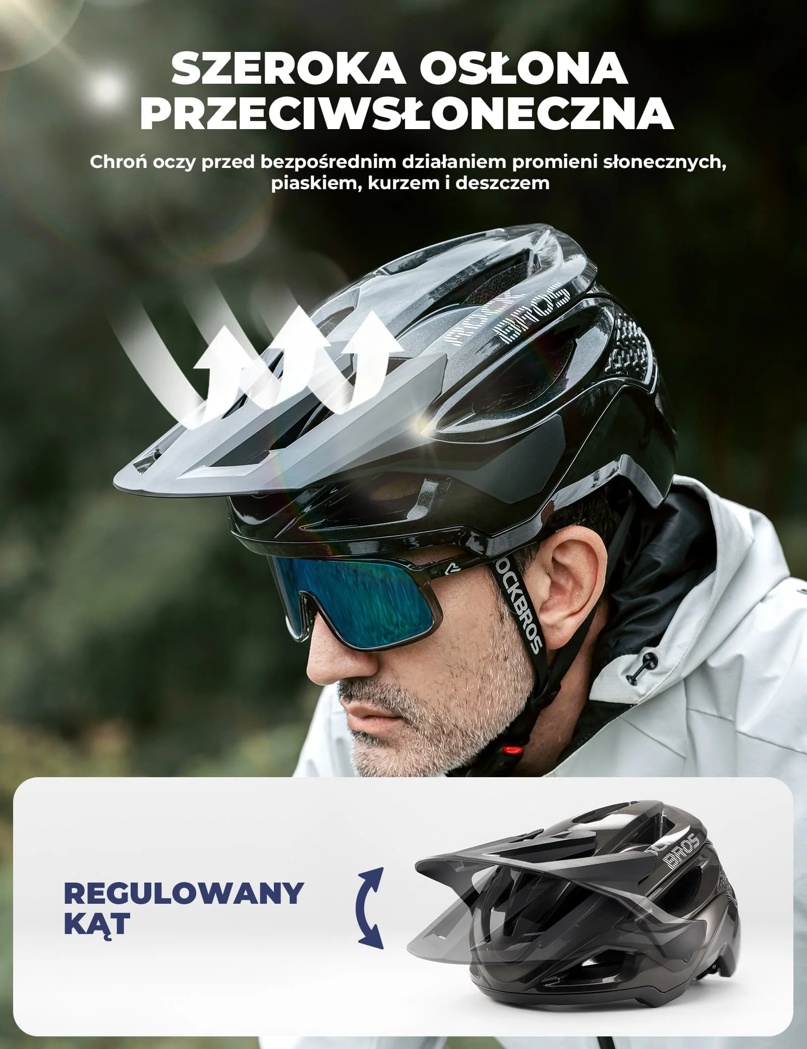 Kask Rowerowy MTB z Dużym Daszkiem-LK-99 - Image 3