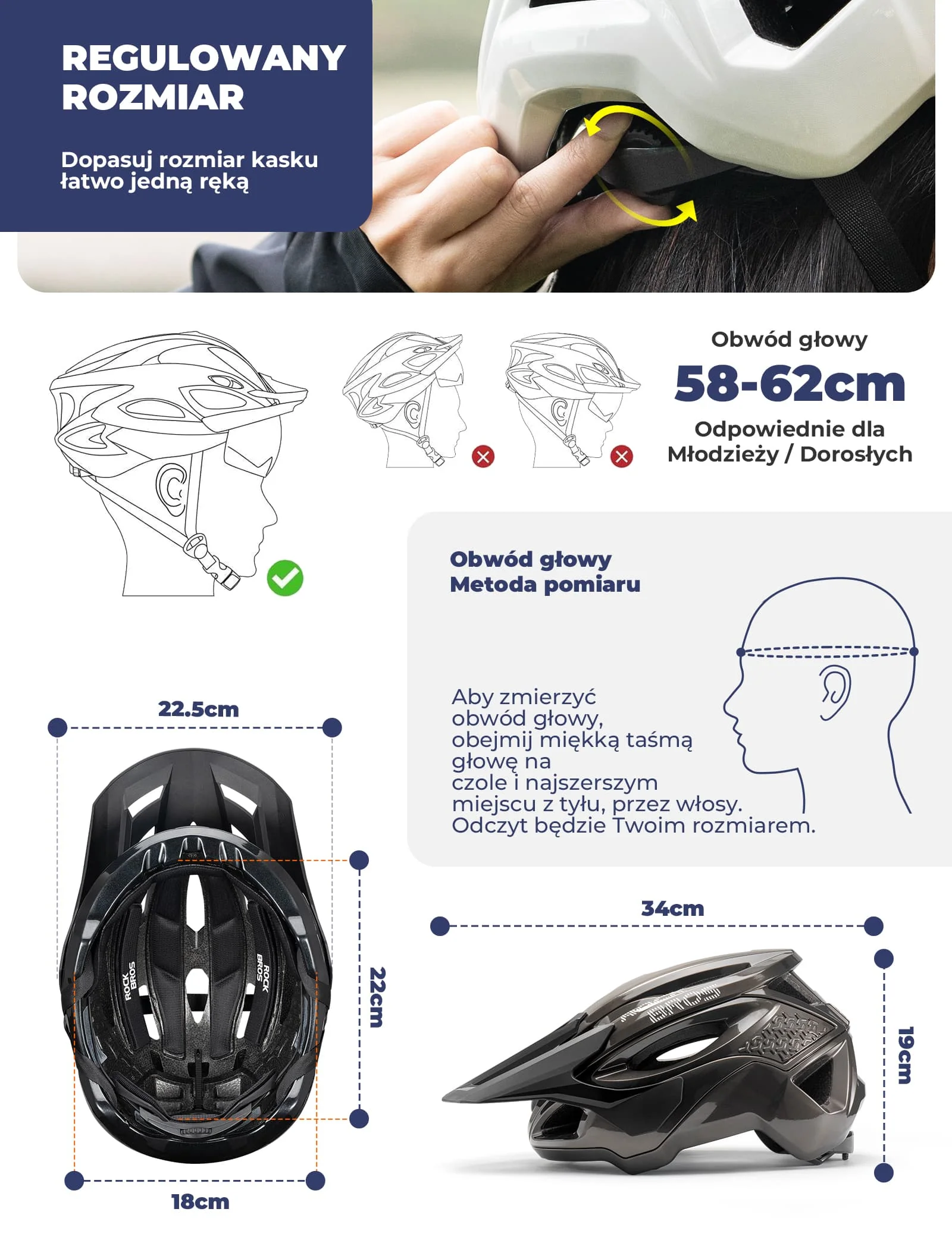 Kask Rowerowy MTB z Dużym Daszkiem-LK-99 - Image 6