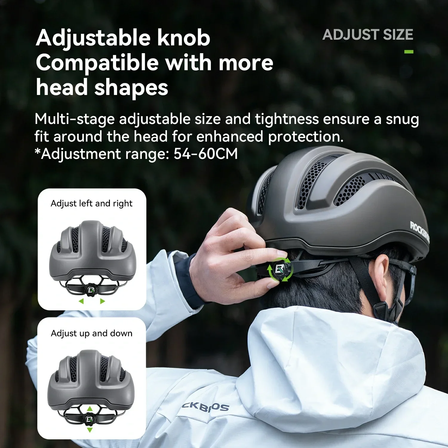 Kask Rowerowy Rekreacyjny Zdejmowany Daszek I Gogle Magnetyczne-ZK-099 - Image 10