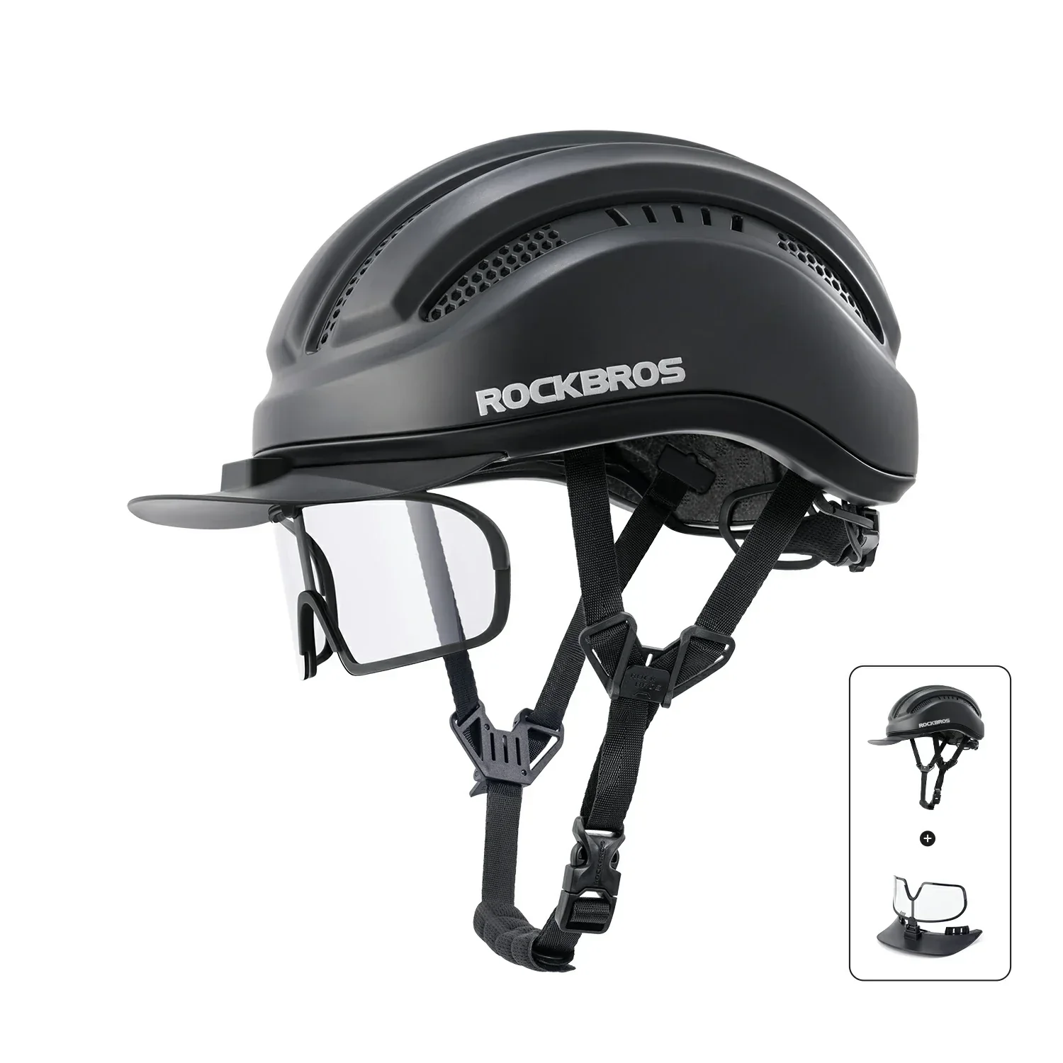 Kask Rowerowy Rekreacyjny Zdejmowany Daszek I Gogle Magnetyczne-ZK-099 - Image 12