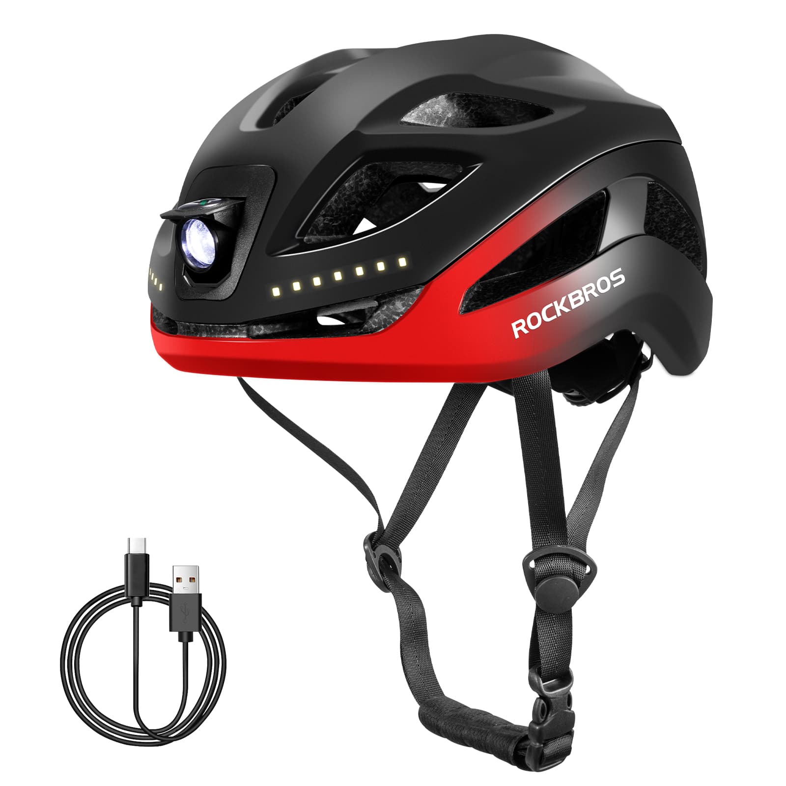 Kask Rowerowy z Lampką Męski Damski-ZK-077 - Image 15