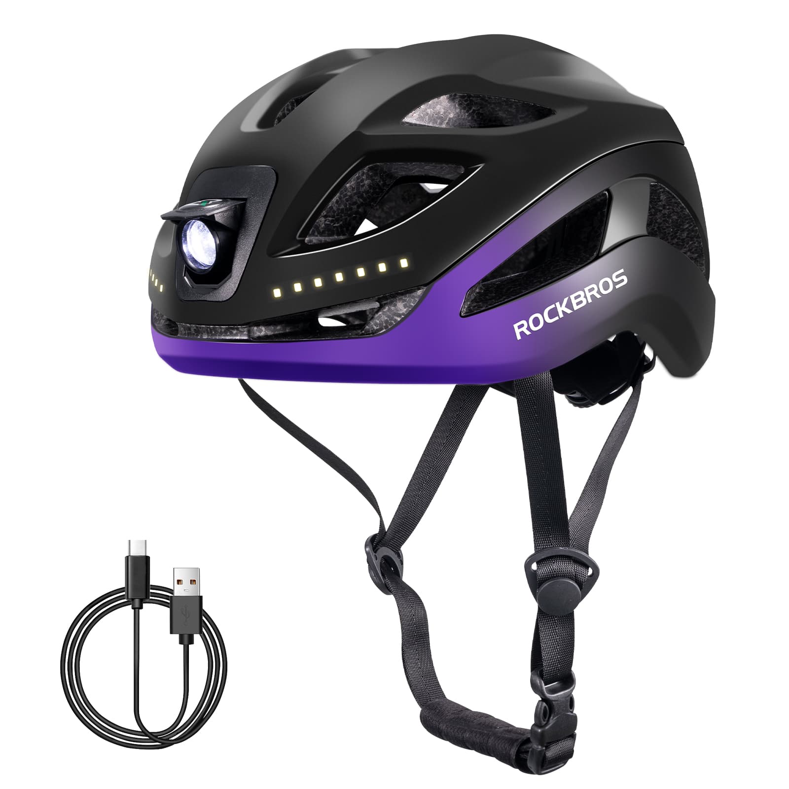 Kask Rowerowy z Lampką Męski Damski-ZK-077 - Image 22