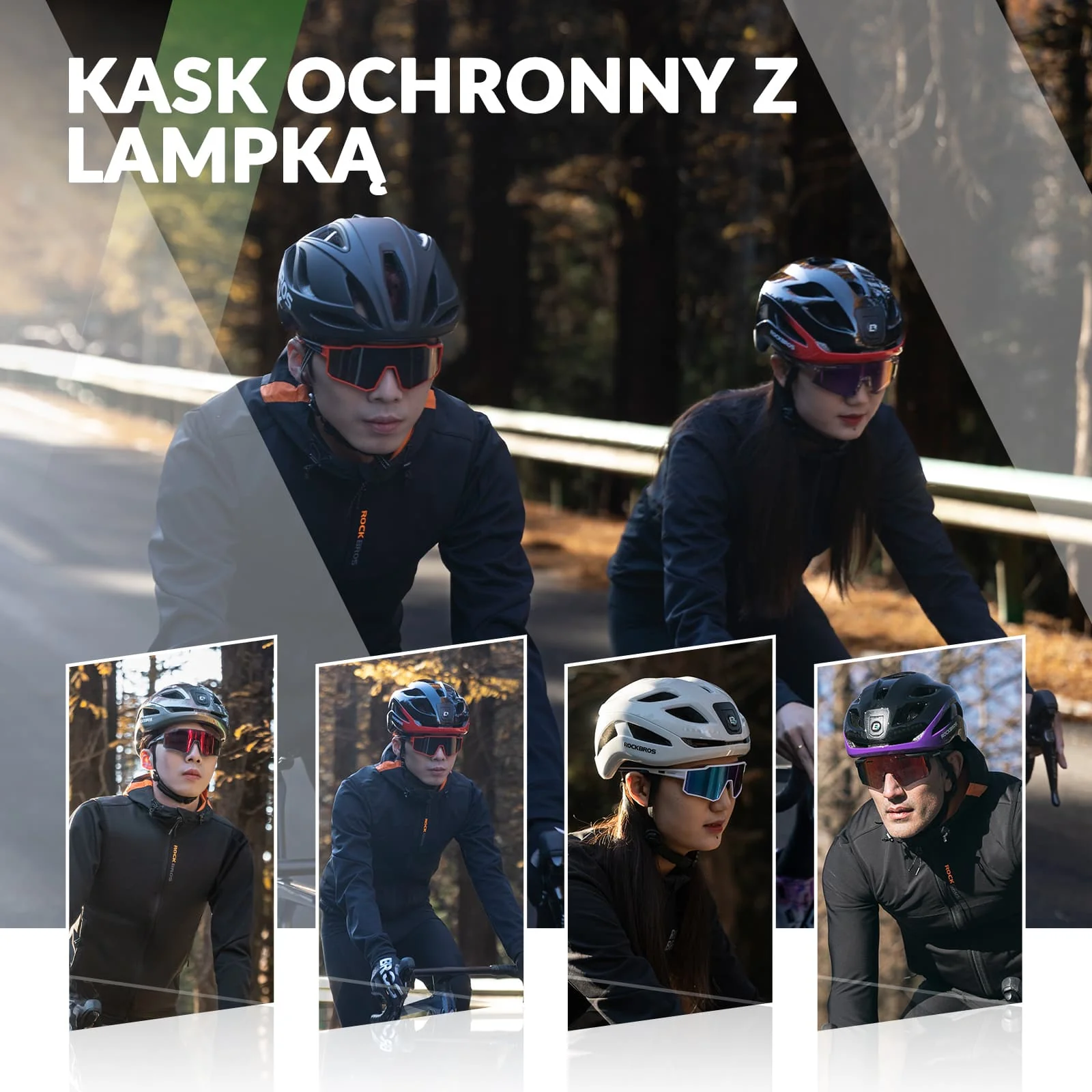 Kask Rowerowy z Lampką Męski Damski-ZK-077 - Image 7