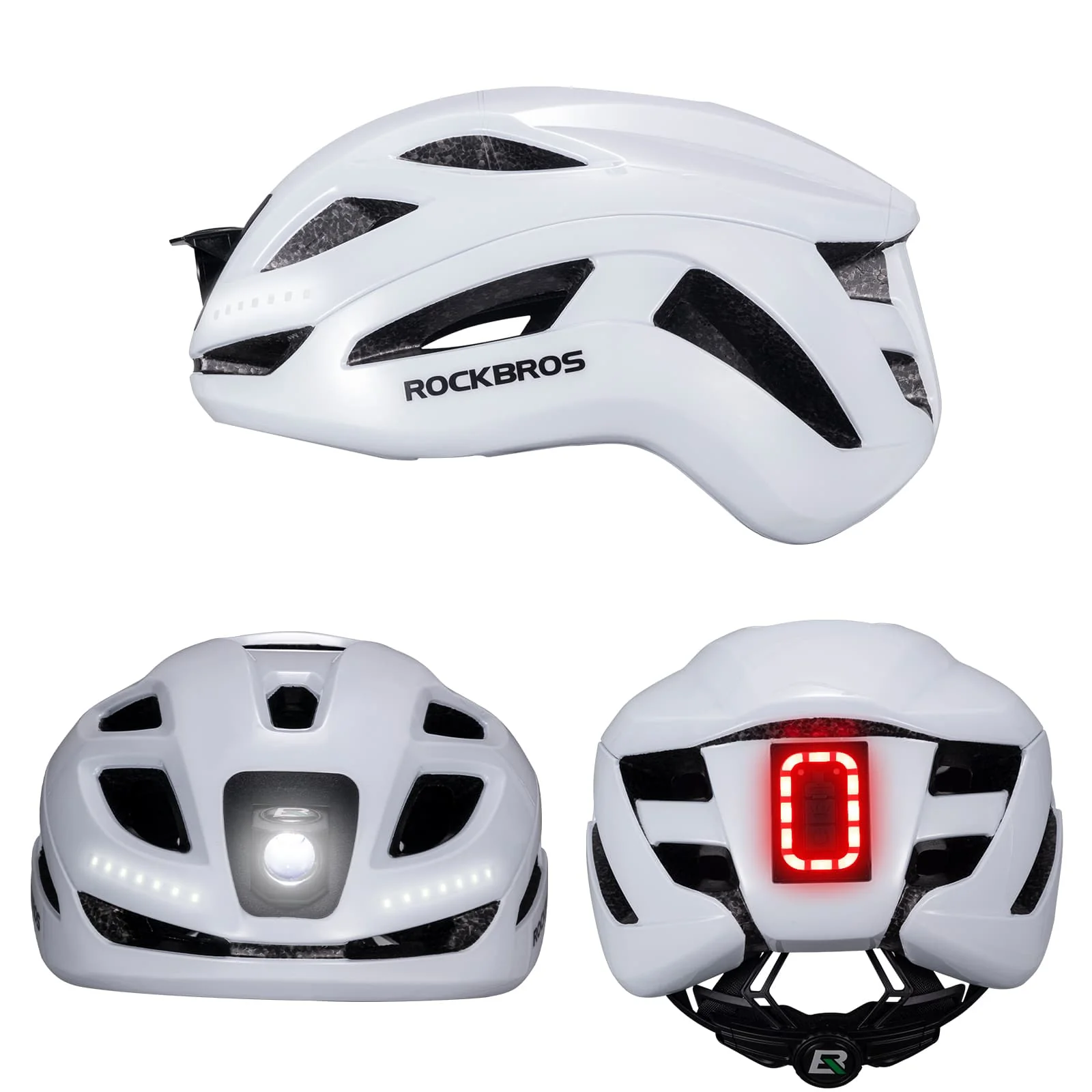 Kask Rowerowy z Lampką Męski Damski-ZK-077 - Image 9