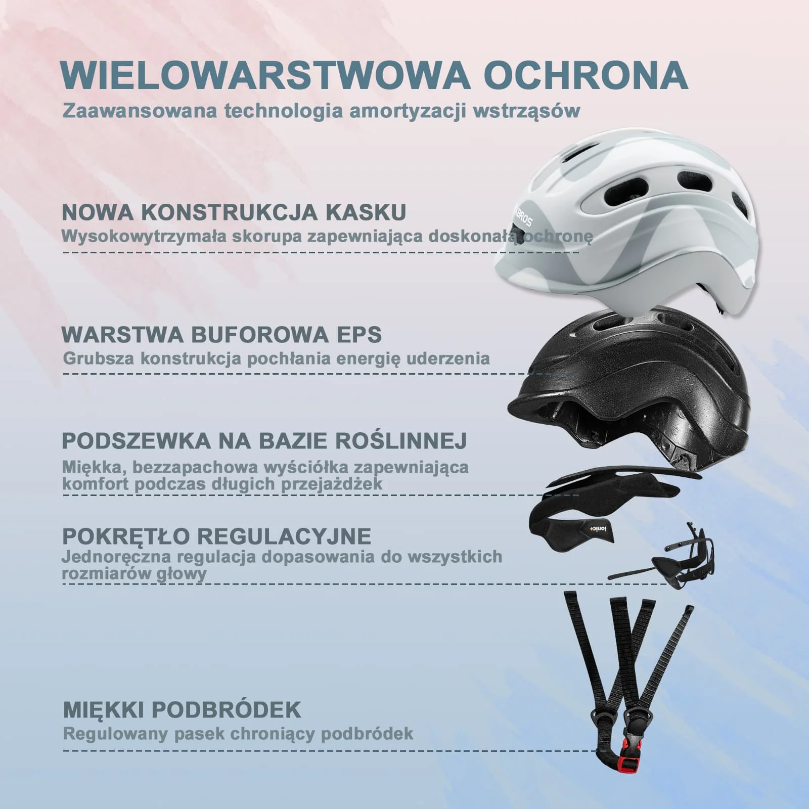 Kask Rowerowy z Uchwytem Na Światło Tylne Dla Dzieci w Wieku 6-18 Lat-LK-23 - Image 20
