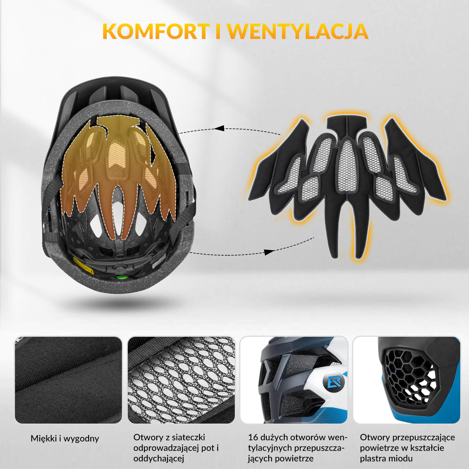 Kaski Dziecięcy Rowerowy Lekki i Regulowany -TS-61 - Image 13
