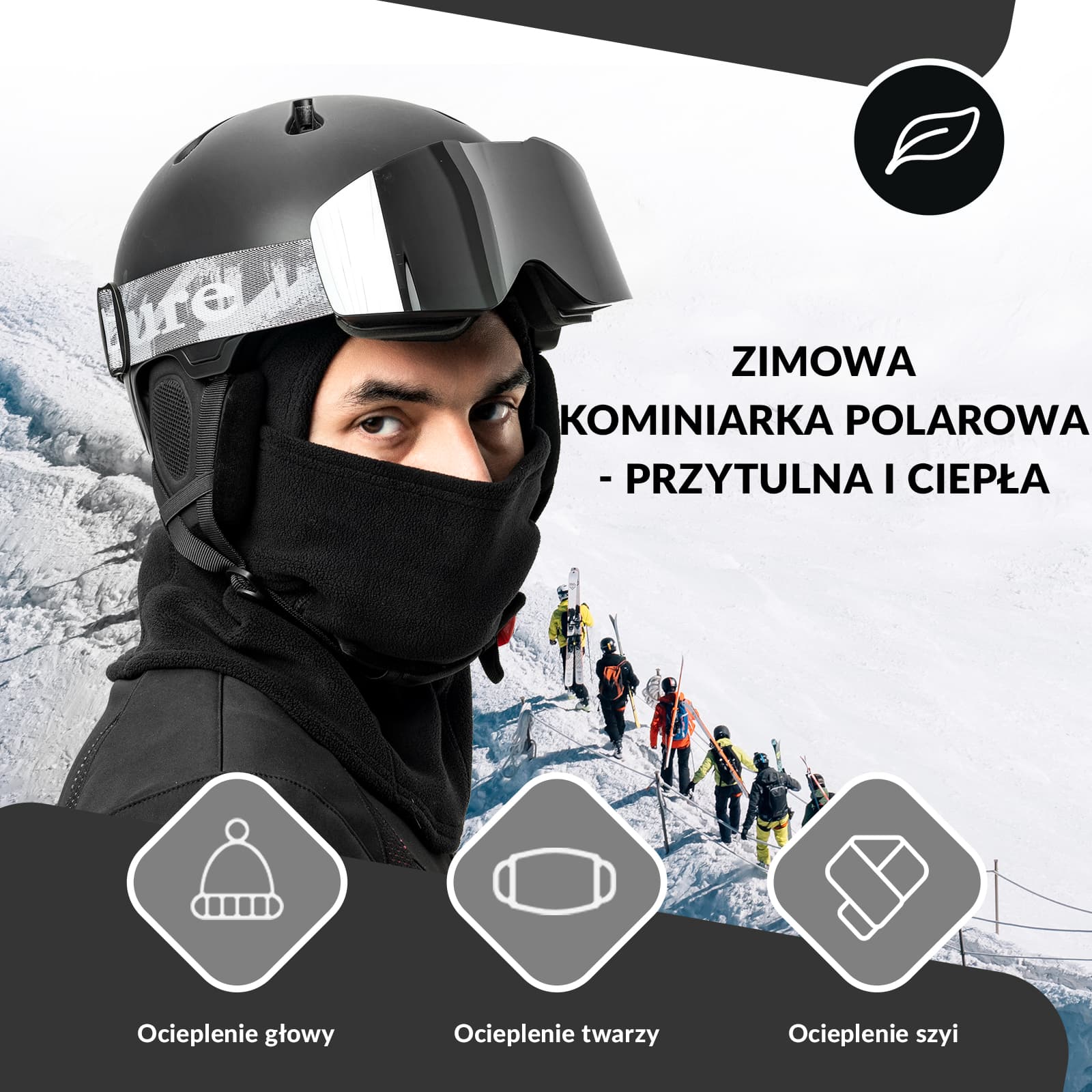Kominiarka z Polaru Typu Fleece -LF70666 - Image 3