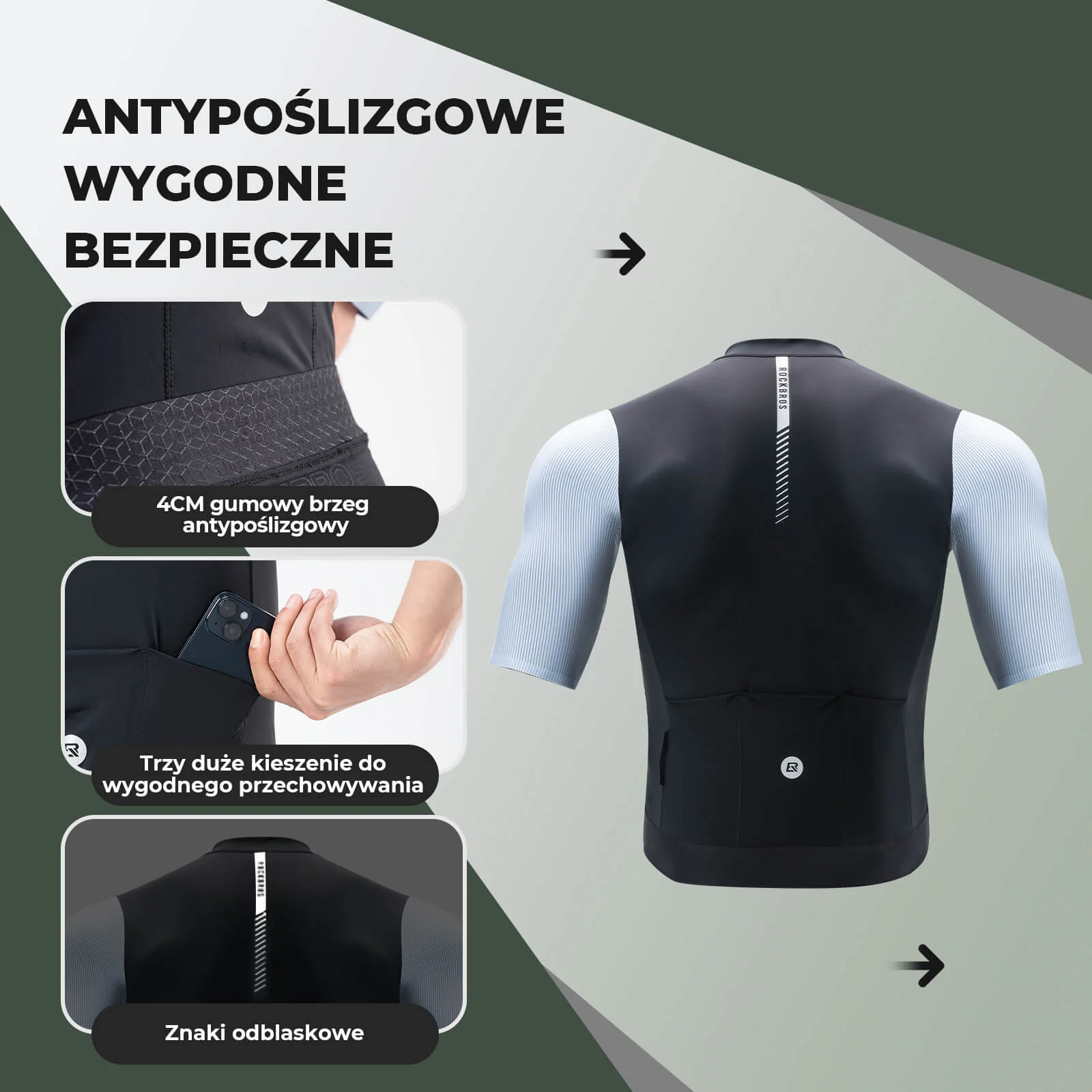 Koszulki Rowerowa Lato Krótki Rękaw Szybkoschnąca Męska- YDDX002-1 - Image 10