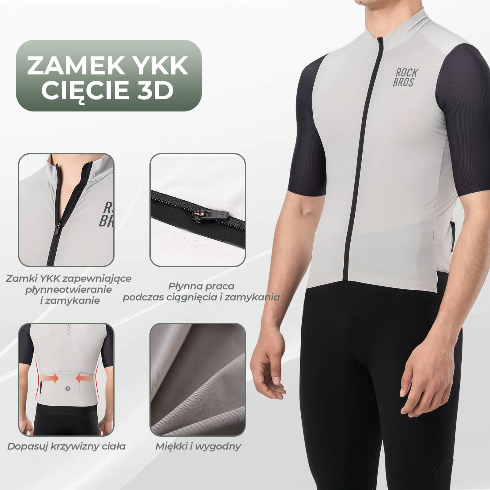 Koszulki Rowerowa Lato Krótki Rękaw Szybkoschnąca Męska- YDDX002-1 - Image 4