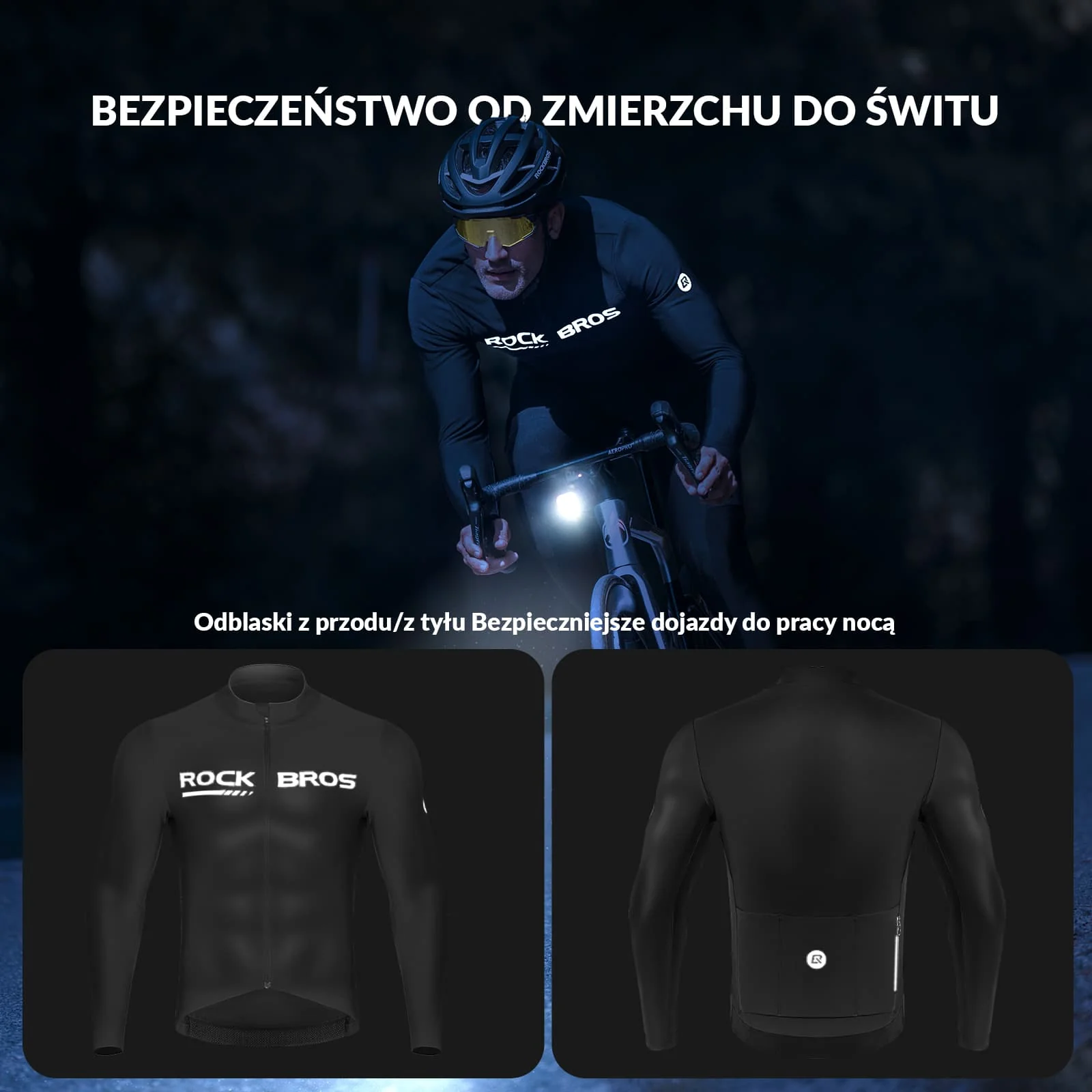 Koszulki Rowerowa Zagęszczone Ciepło Jesieni i Zimy Męskie i Damskie-RK2005 - Image 9