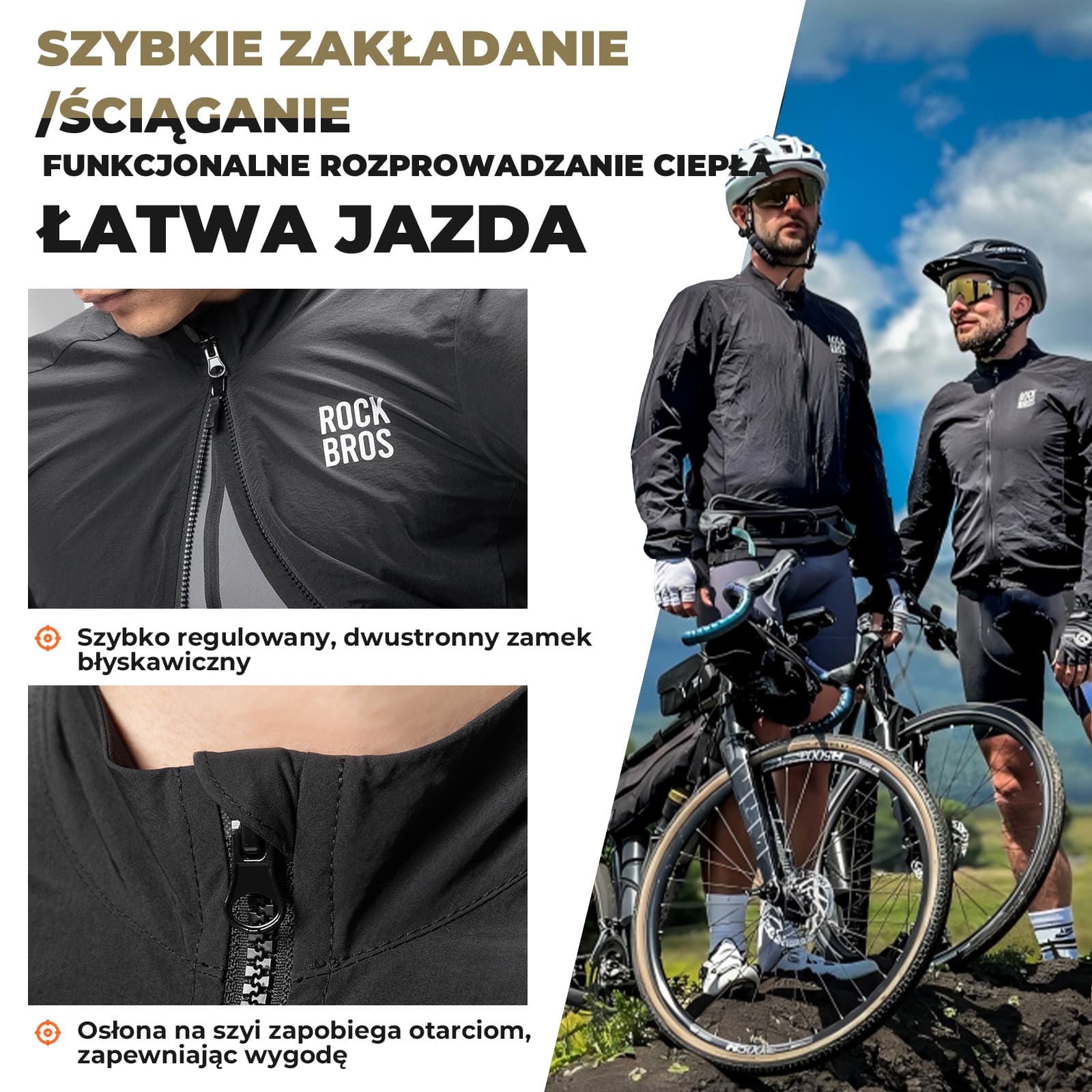 Kurtki Rowerowa z Długim Rękawem-YPW071 - Image 4