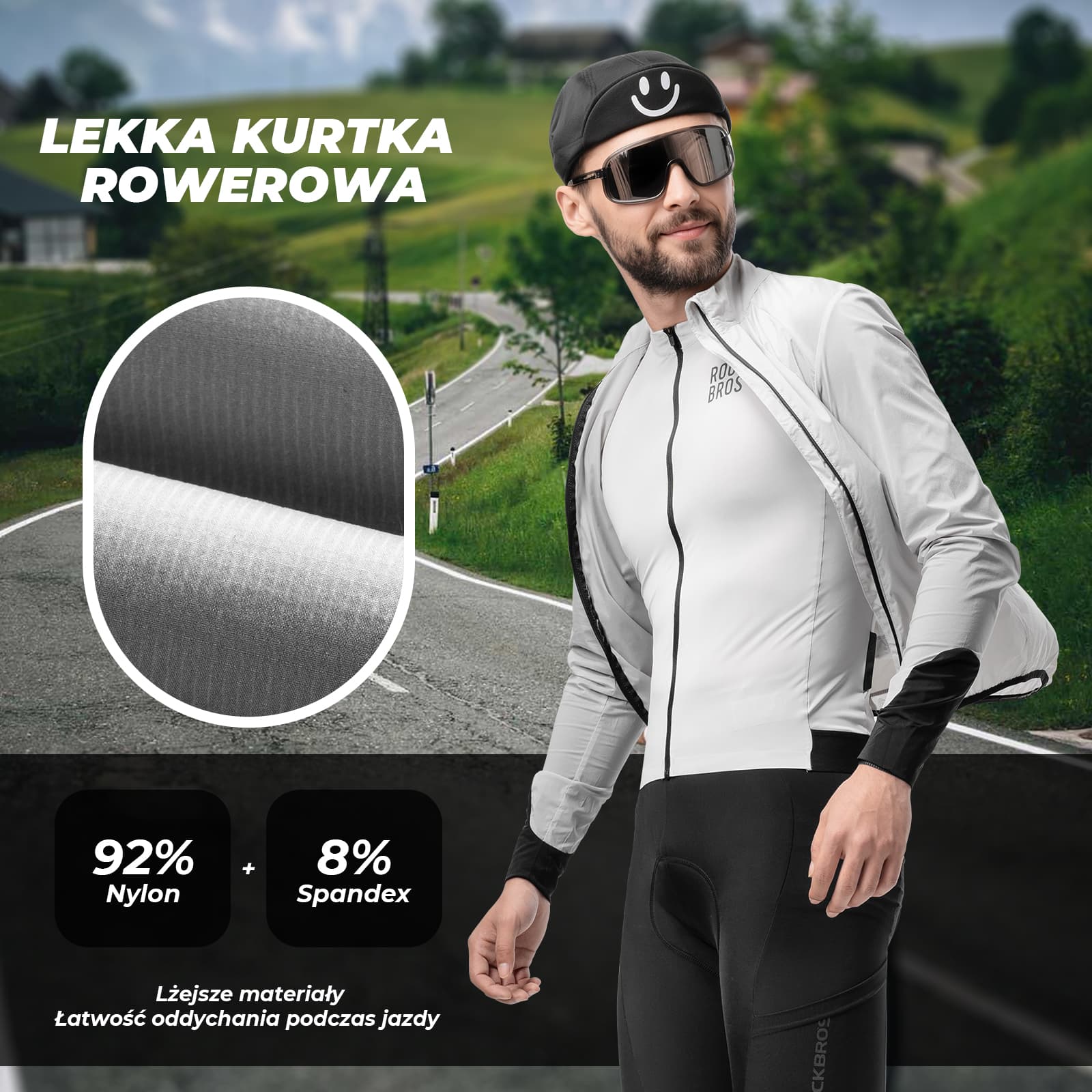 Lekka Kurtka Rowerowa Z Długim Rękawem Męska-YPW060-1 - Image 4