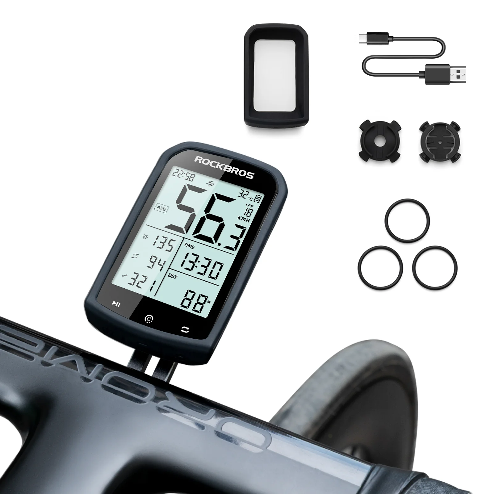 Licznik Rowerowy Bezprzewodowy GPS Wodoodporny Prędkościomierz I Drogomierz - Image 2