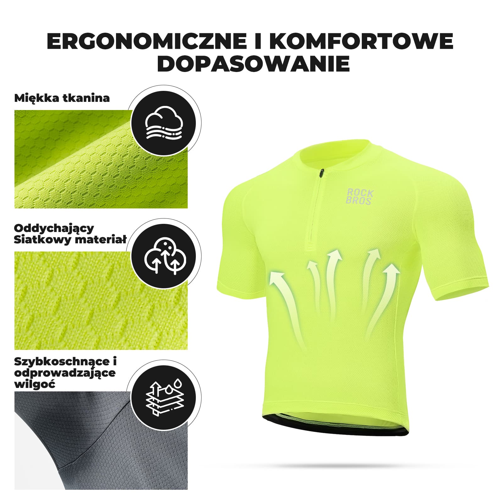 Męska Koszulka Kolarska Z Zamkiem Błyskawicznym Do Połowy-YDDX007 - Image 4