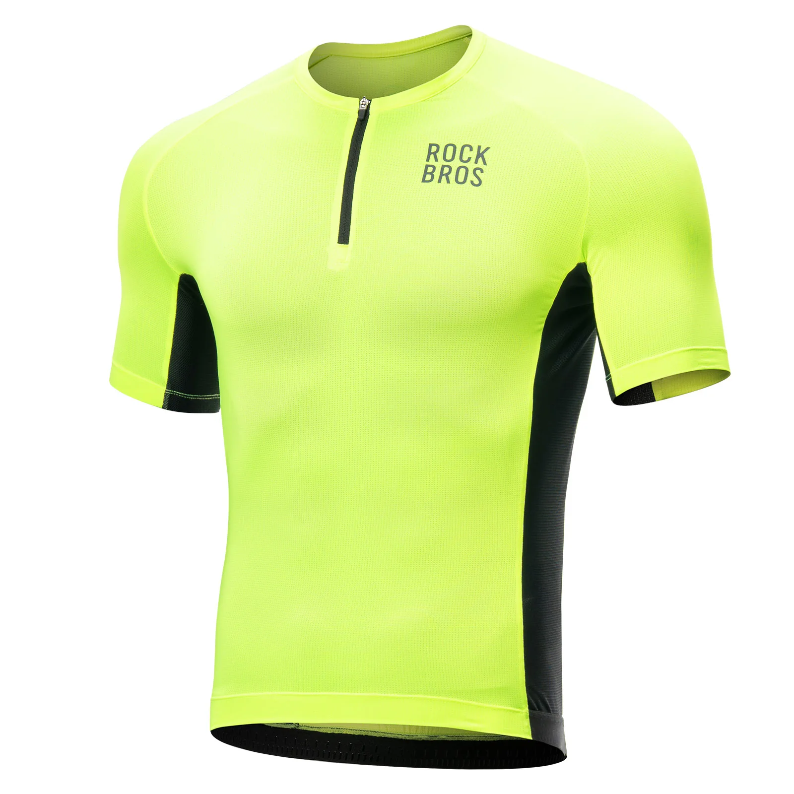 Męska Koszulka Rowerowa High-VIS Neonowa Zieleń-YDDK013-1