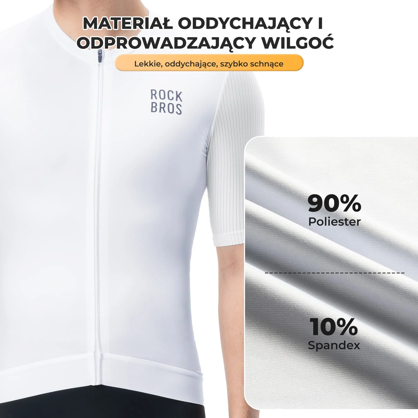 Męska Koszulka Rowerowa Krótki Rękaw, Oddychająca i Odblaskowa - Image 6