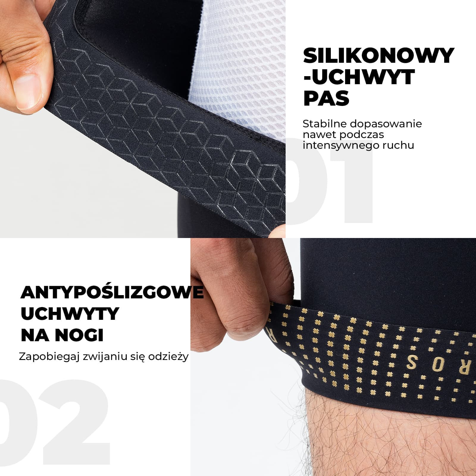 Męskie Spodenki Rowerowe Endurance Z Elastic Interface® Wkładką - YDDK013 - Image 7