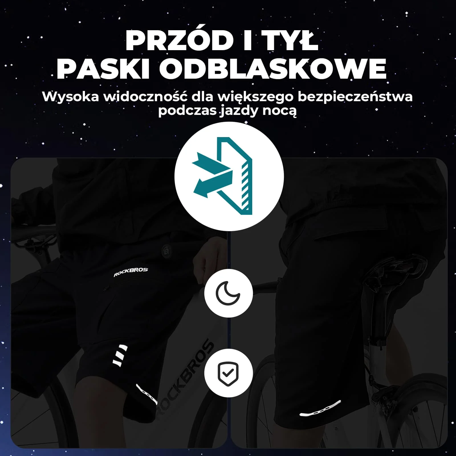 Męskie Szorty Rowerowe Casualowe z Odpinaną Wkładką 3D-YPK048 - Image 4