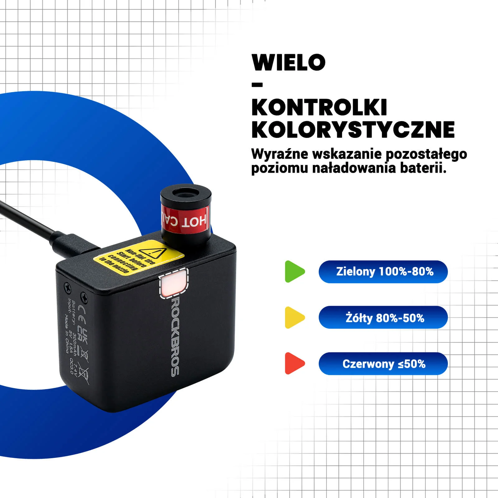 Mini Elektryczne Pompki  Rowerowa 100 PSI -AS1 - Image 5
