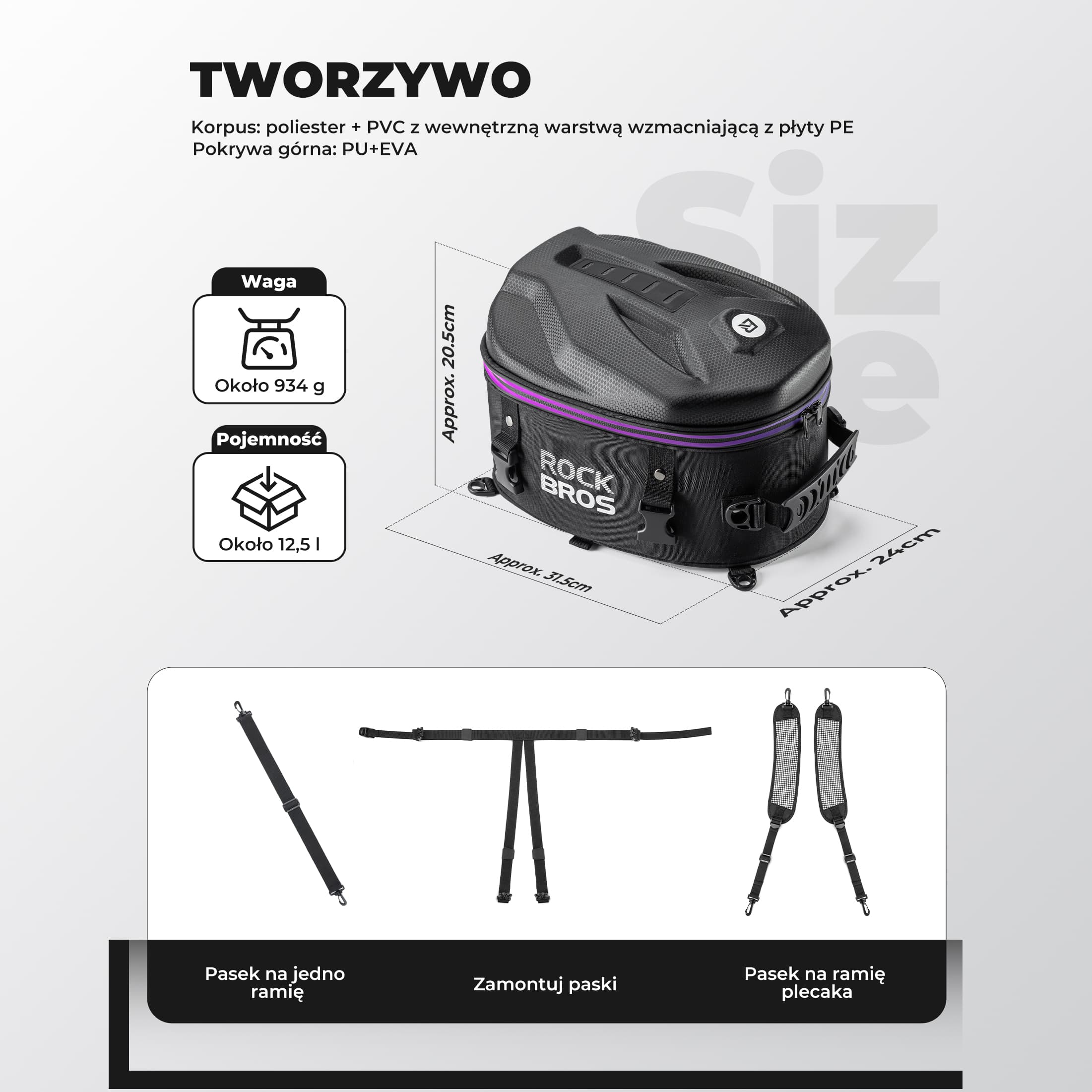Motocyklowa Torba na Siedzenie 12,5L-MTB003 - Image 4