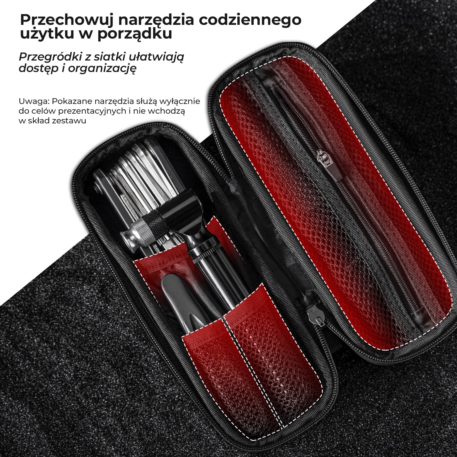 Narzędziowa Torba Rowerowa 0,73L Można Zamocować Na Ramie-B126 - Image 4
