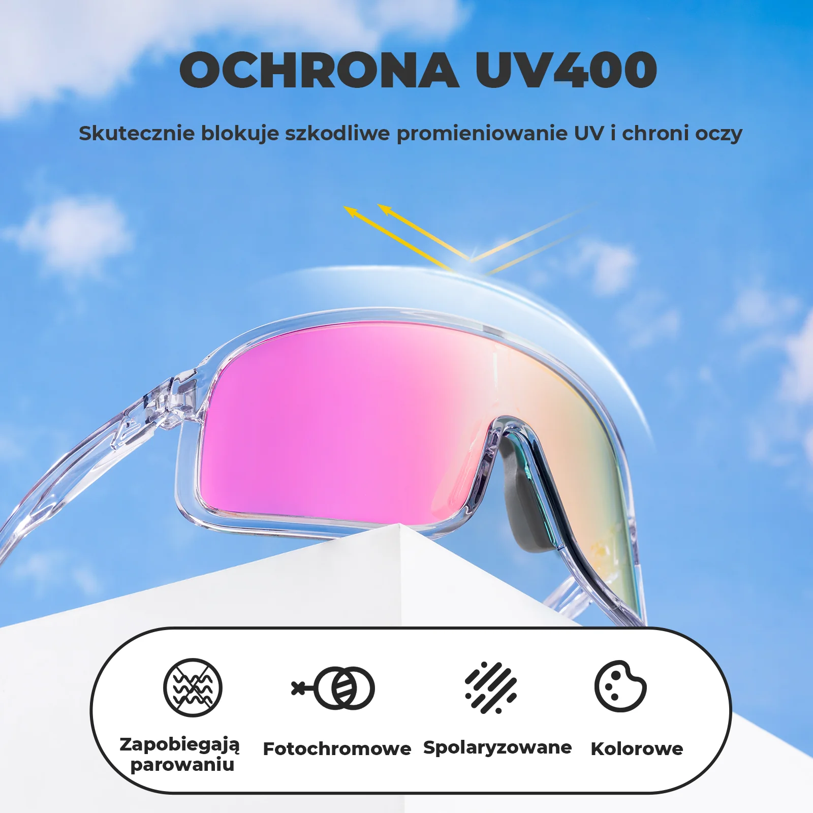 Okulary Fotochromowe Sportowe UV400-SP350 - Image 3