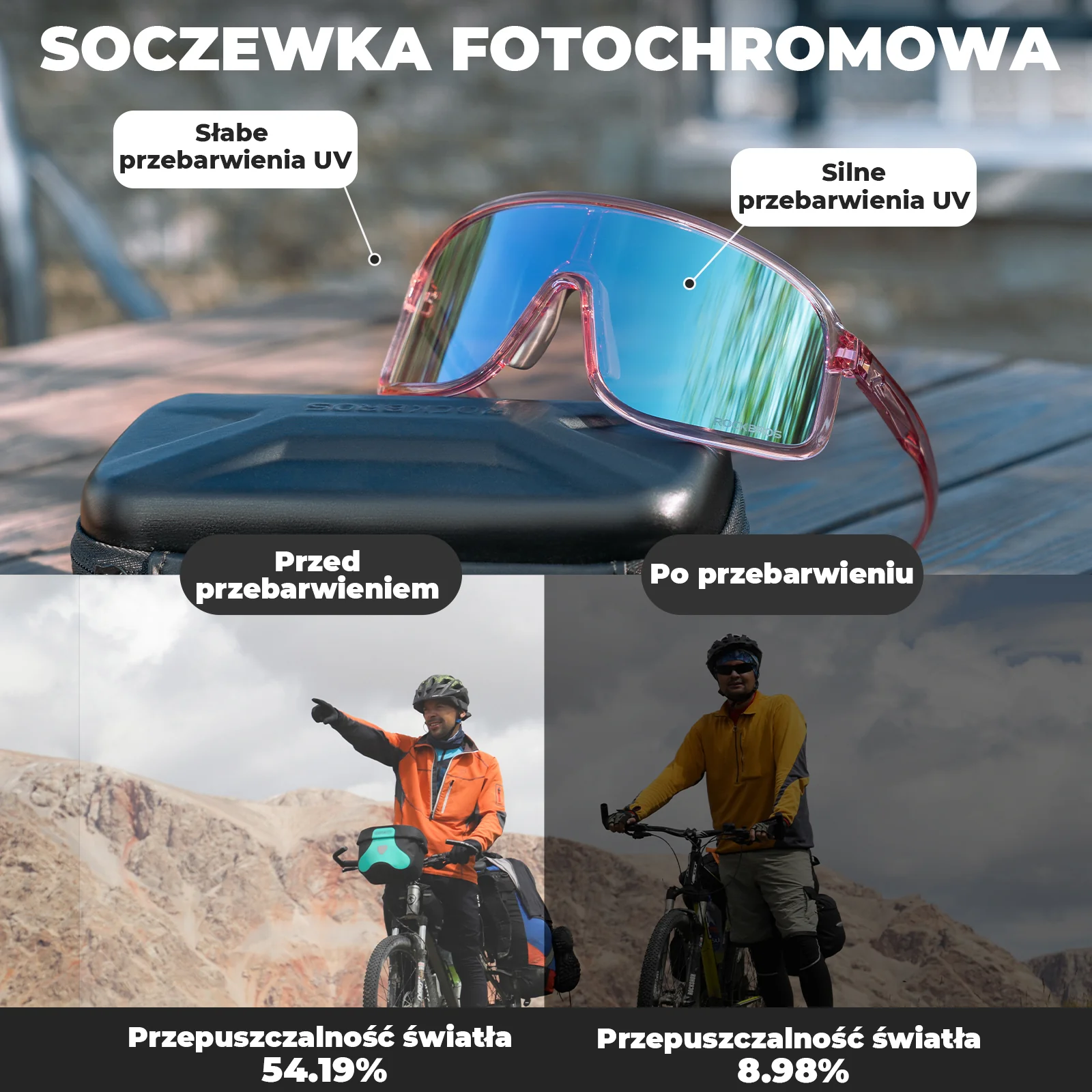 Okulary Fotochromowe Sportowe UV400-SP350 - Image 4