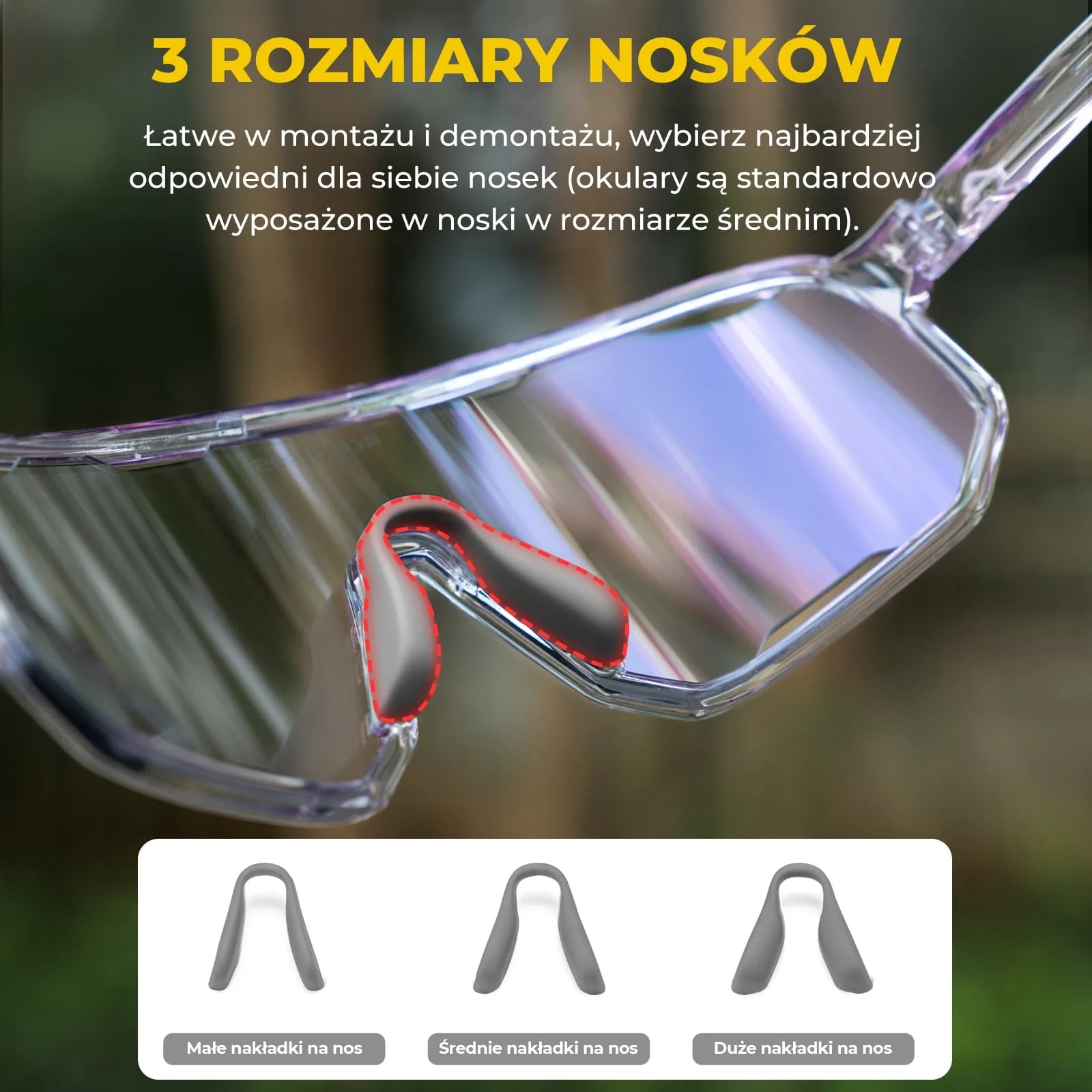 Okulary Polaryzacyjne  Ochroną UV400 i Wymiennymi Noskami-SP351 - Image 18