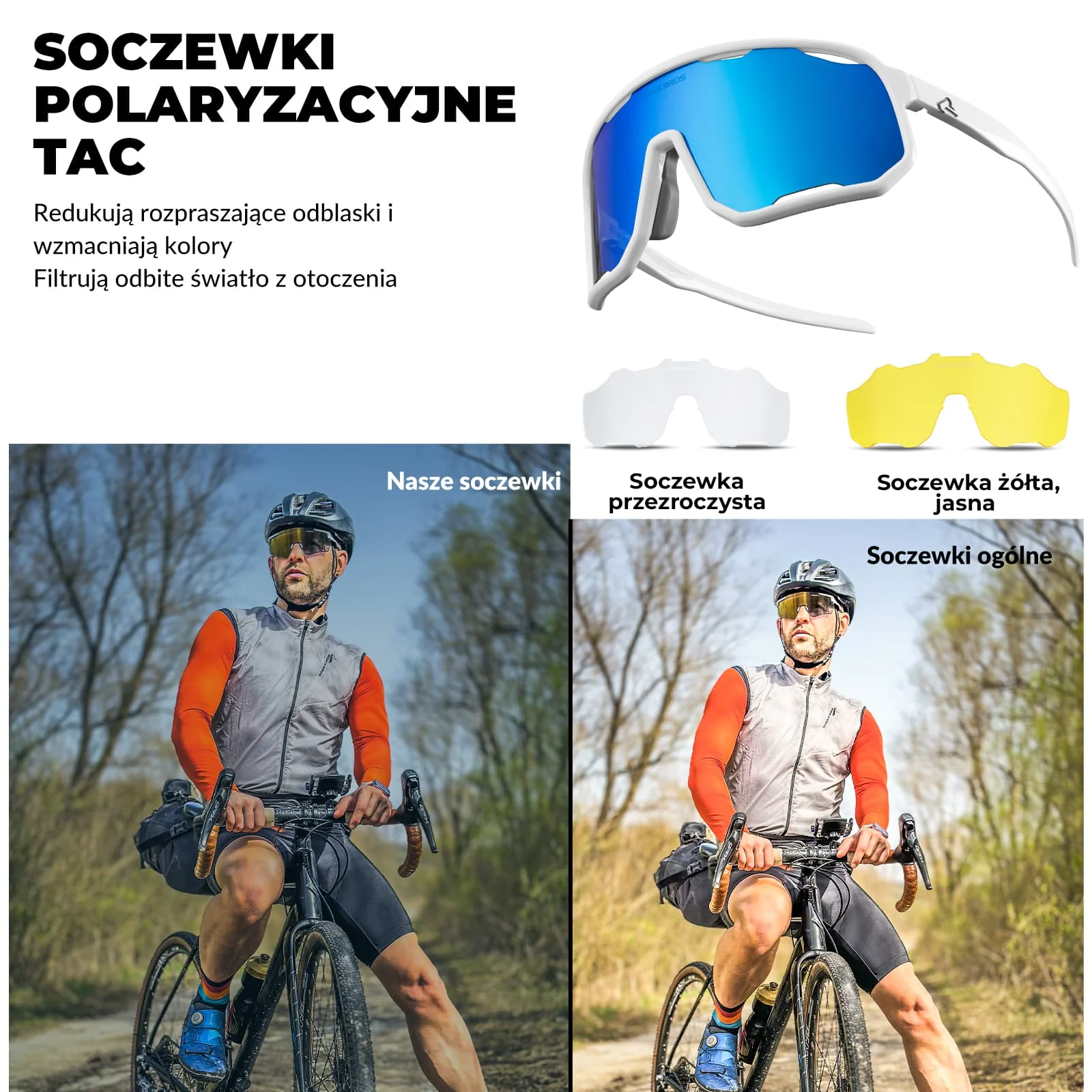 Okulary Polaryzacyjne  Ochroną UV400 i Wymiennymi Noskami-SP351 - Image 23
