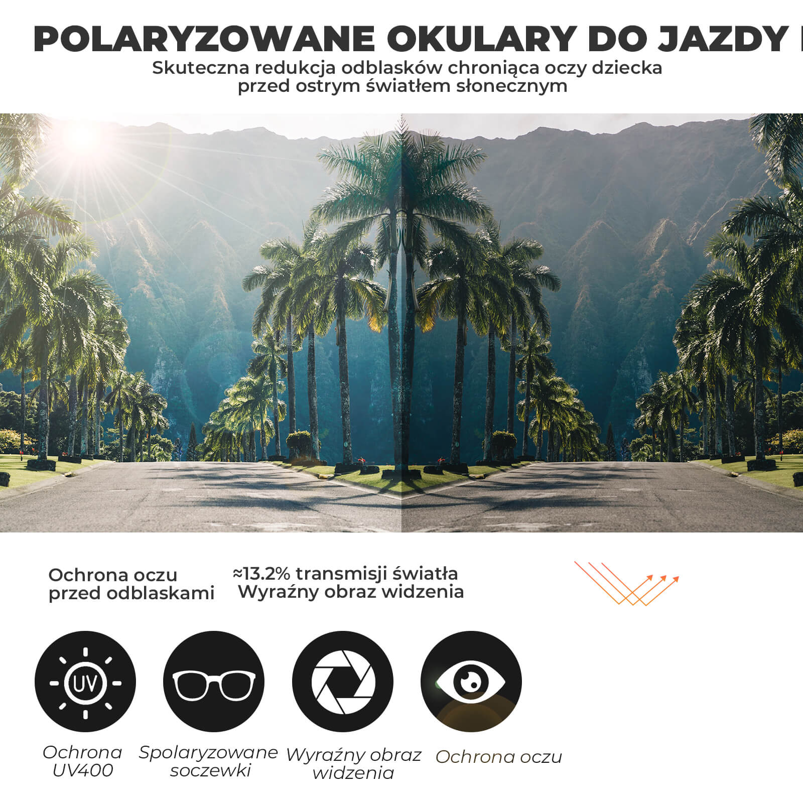 Okulary Polaryzacyjne Rowerowe dla Dzieci z Polaryzacją UV400 - Image 14