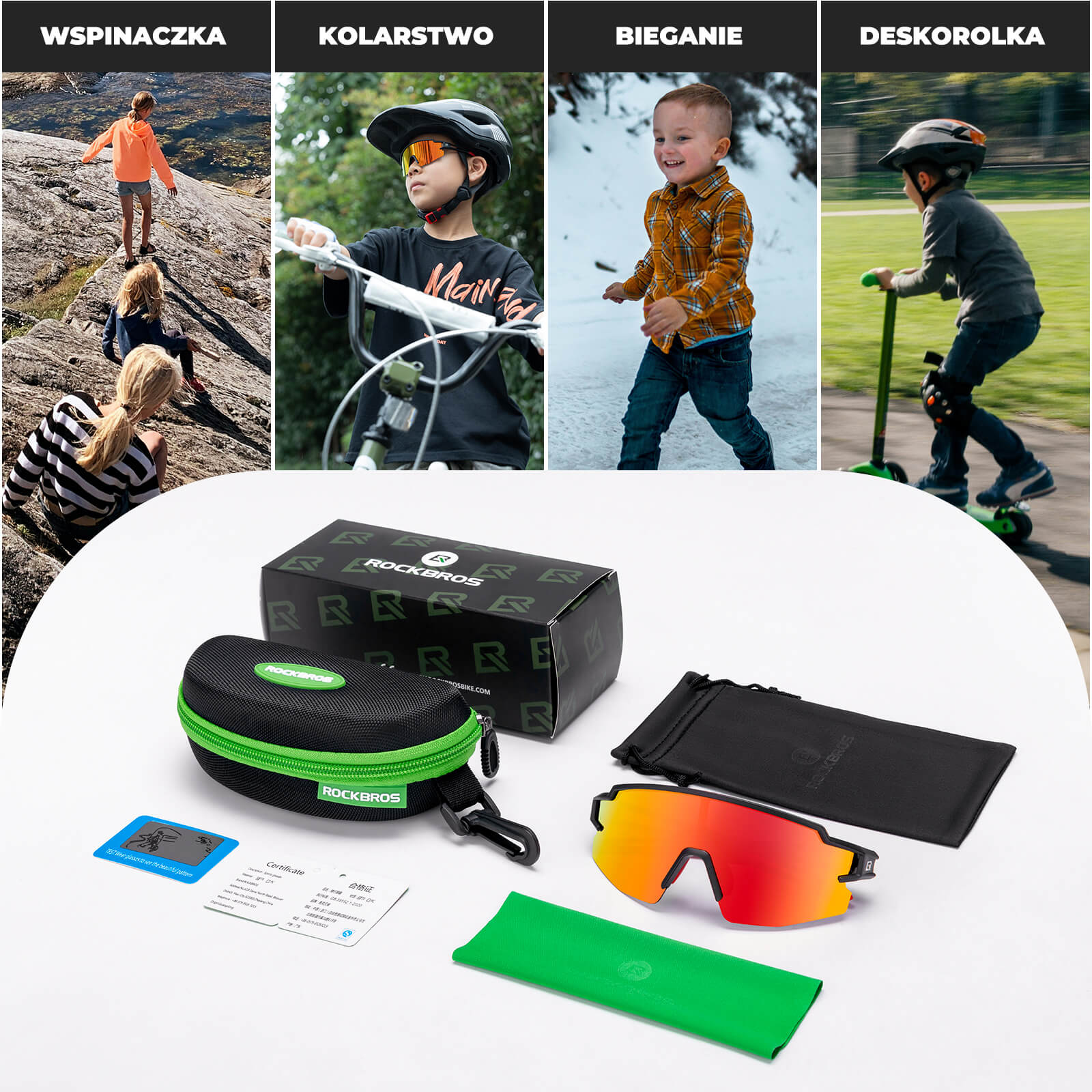 Okulary Polaryzacyjne Rowerowe dla Dzieci z Polaryzacją UV400 - Image 30