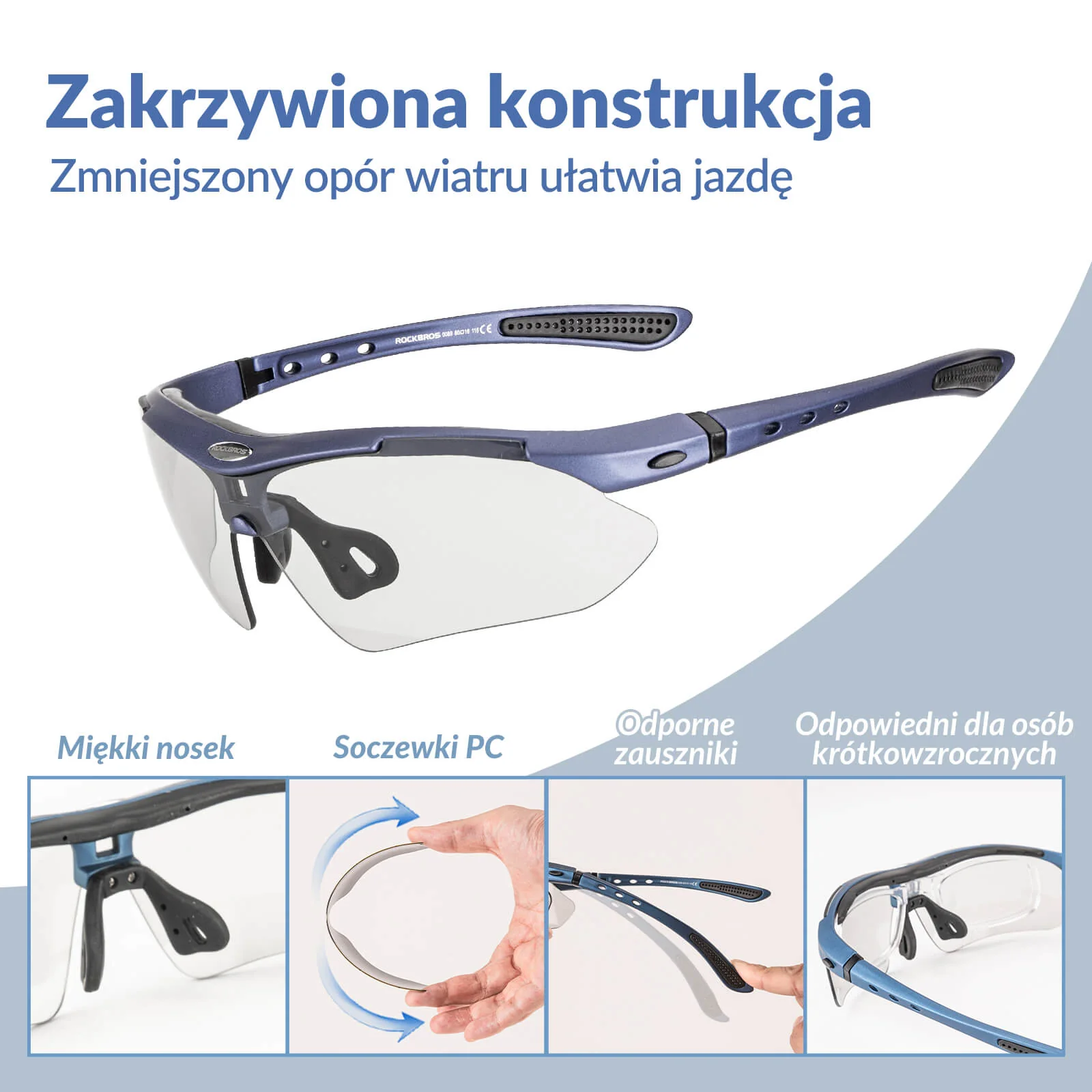 Okulary Rowerowe Fotochromowe z Ochroną UV400 - Image 15