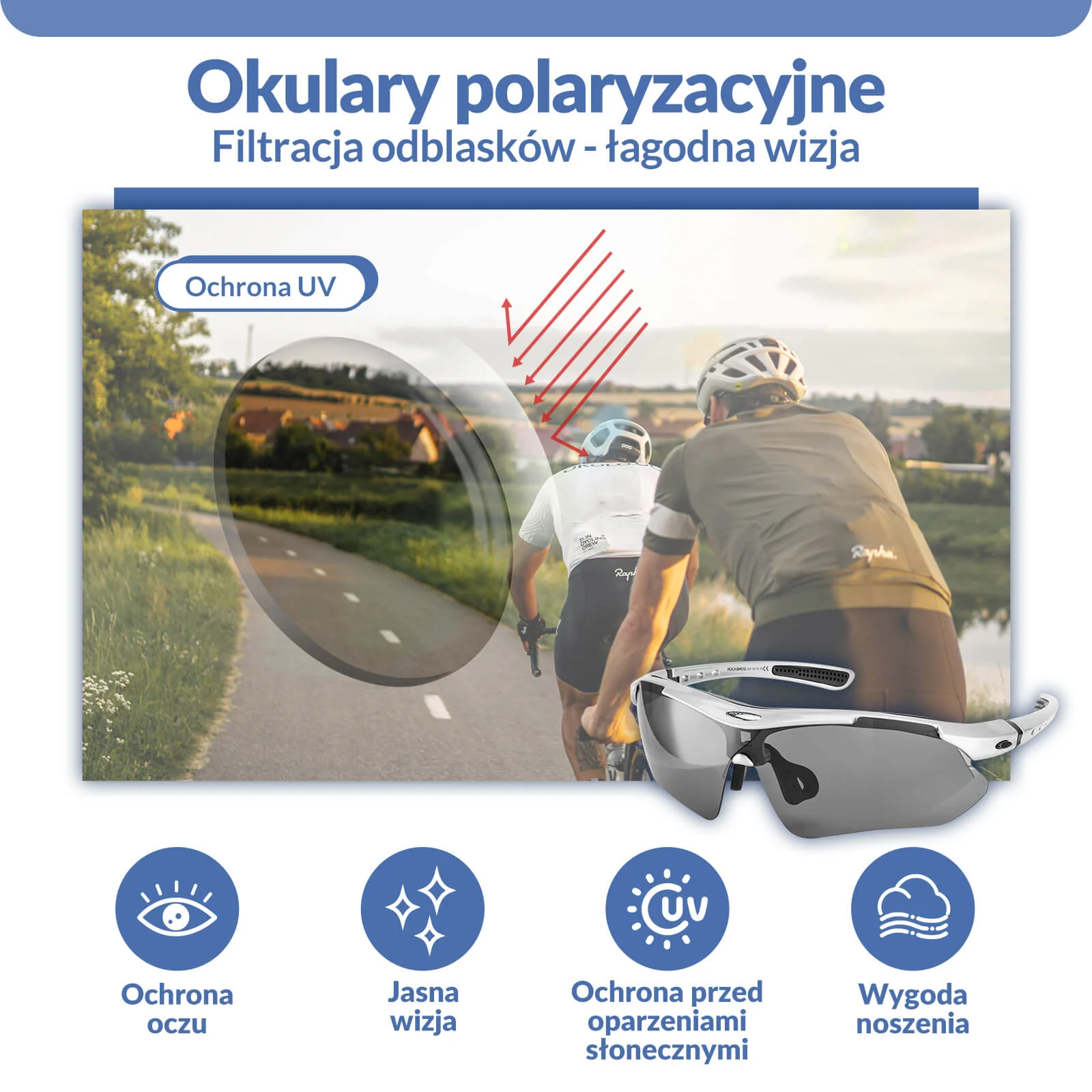 Okulary Rowerowe Fotochromowe z Ochroną UV400 - Image 4
