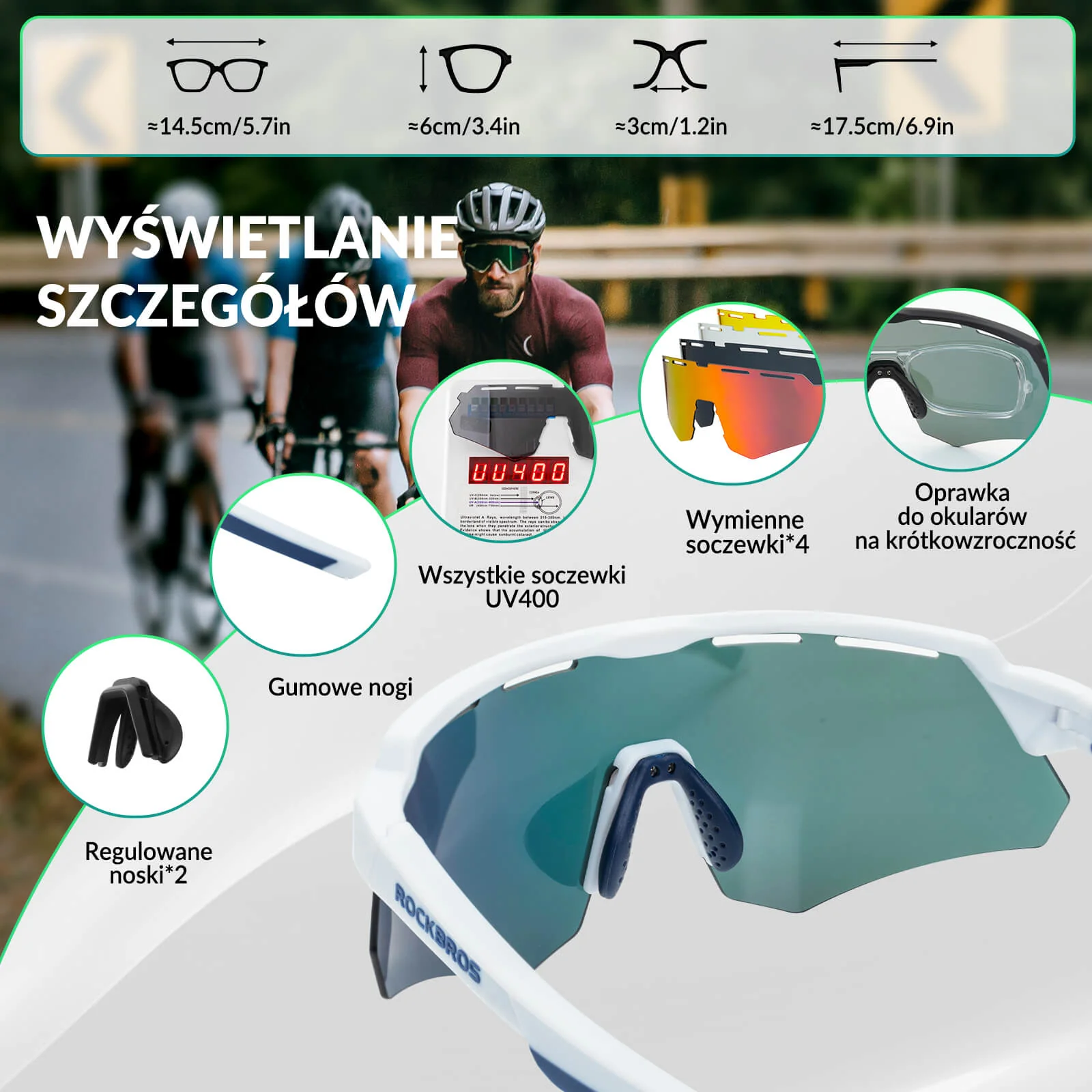 Polaryzacyjne Okulary z 4 Wymiennymi Soczewkami - Image 10